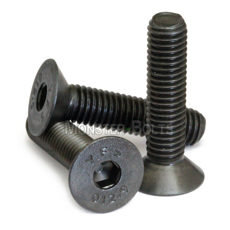 Bulk M4 Flat Head Socket Cap screws, Class 12.9 Alloy Steel w/ Black Oxide