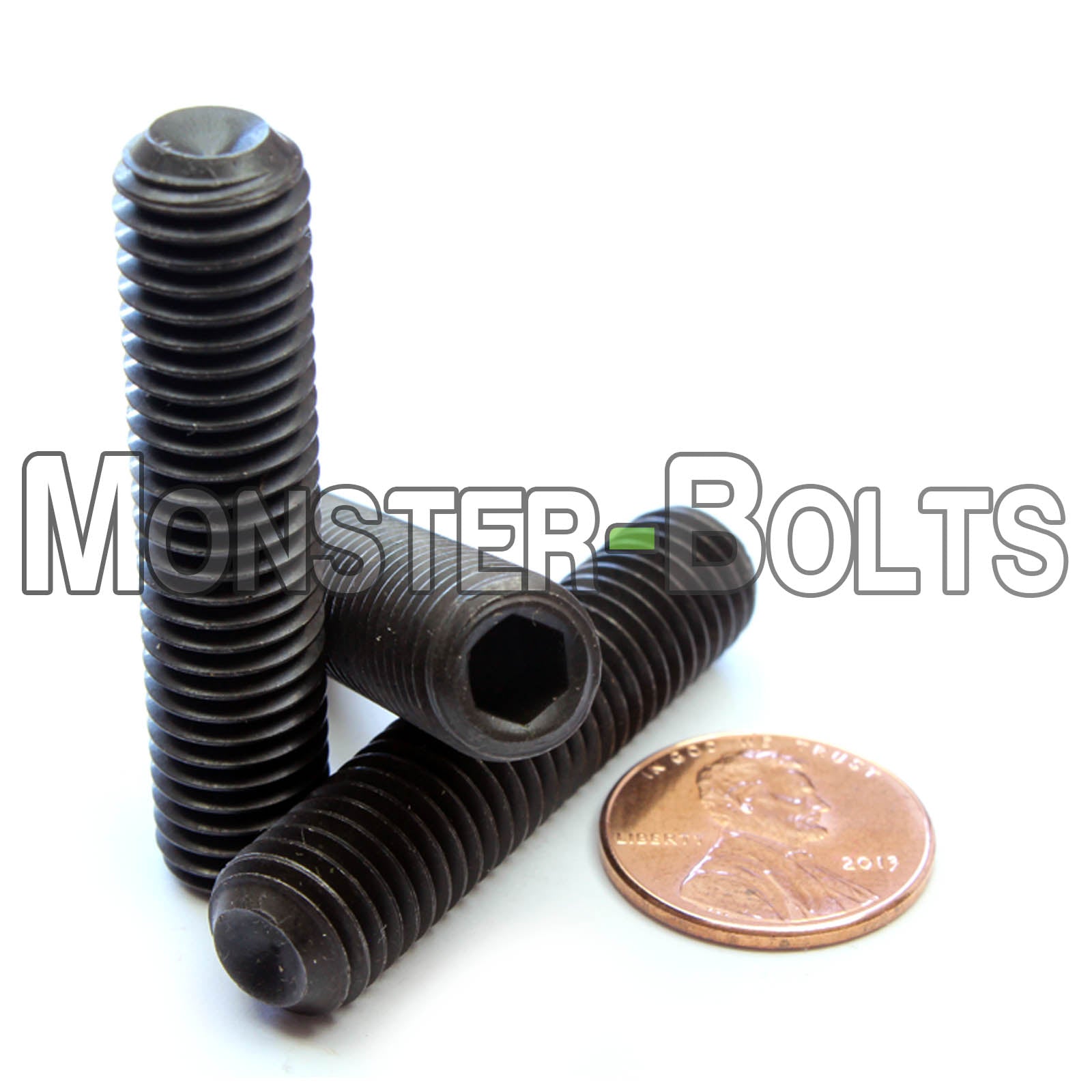 M10 Socket Set screws w/ Cup Point, Class 14.9 Alloy Steel with Black Oxide