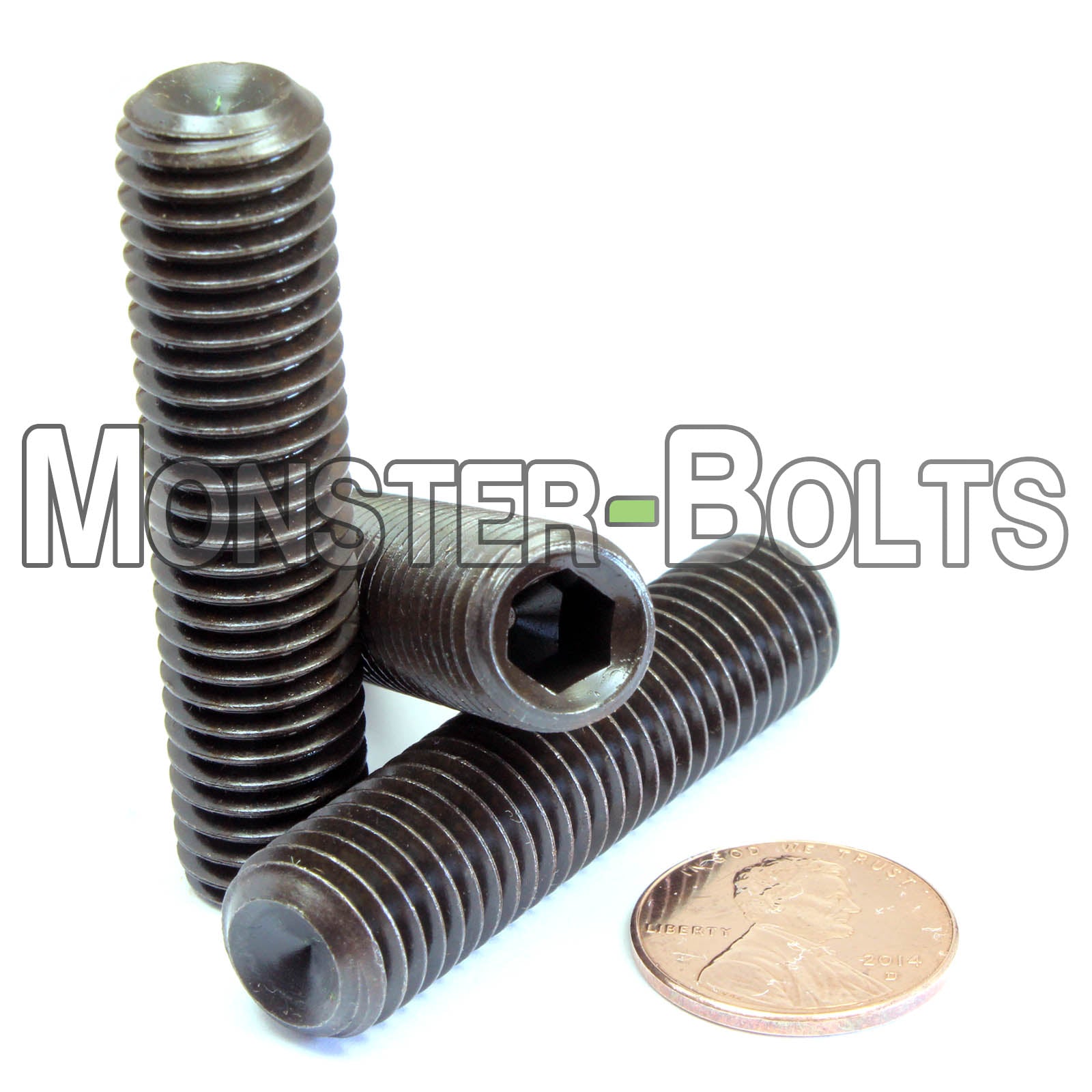 M12 Socket Set screws w/ Cup Point, Class 14.9 Alloy Steel with Black Oxide