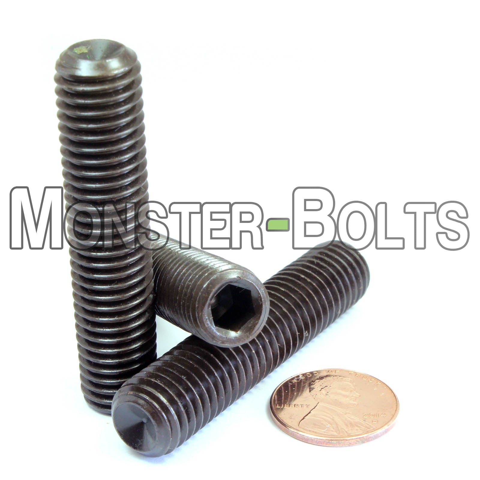 M12 Socket Set screws w/ Cup Point, Class 14.9 Alloy Steel with Black Oxide