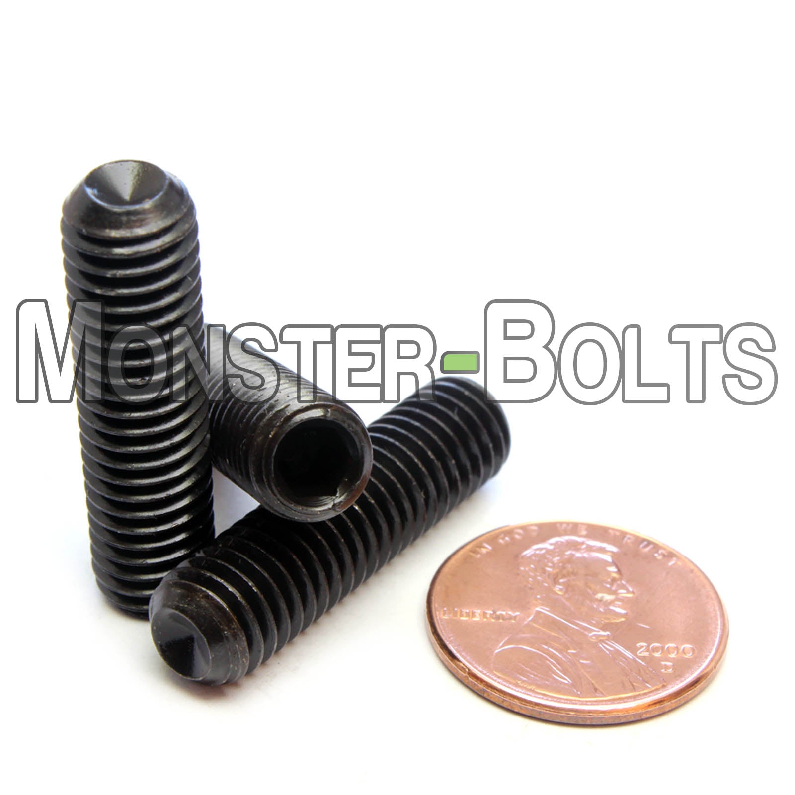 M8 Socket Set screws w/ Cup Point, Class 14.9 Alloy Steel with Black Oxide