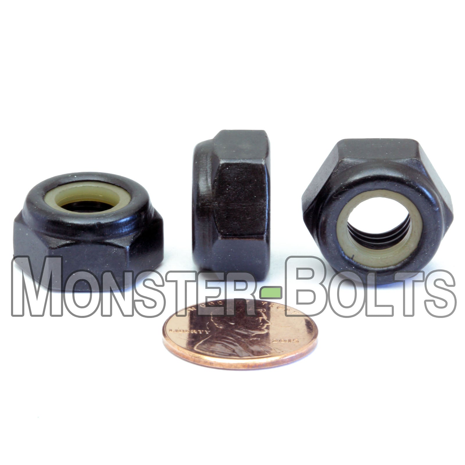 Metric Nylon Insert Hex Lock Nuts - DIN 985 Black Oxide Steel Class 8