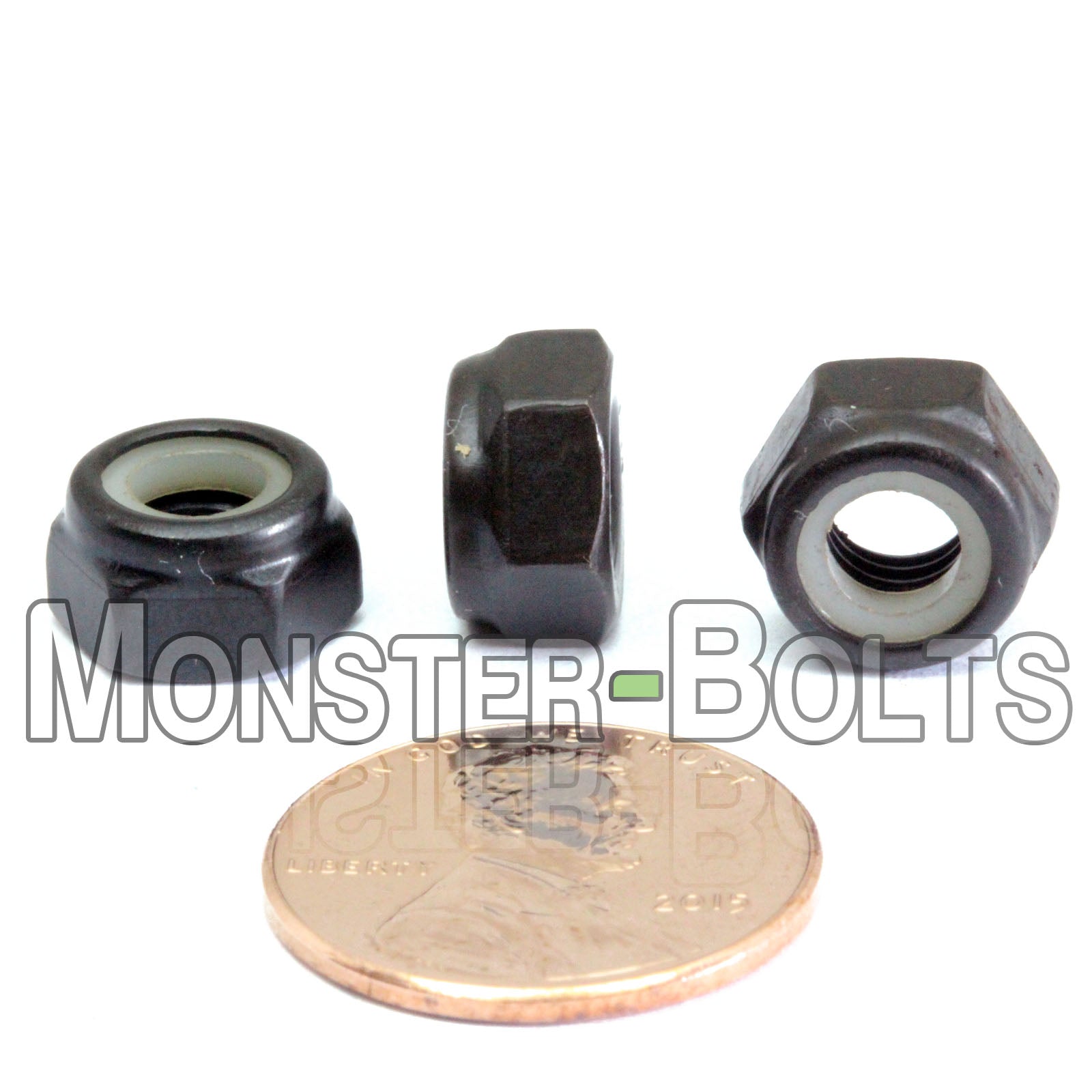 Metric Nylon Insert Hex Lock Nuts - DIN 985 Black Oxide Steel Class 8