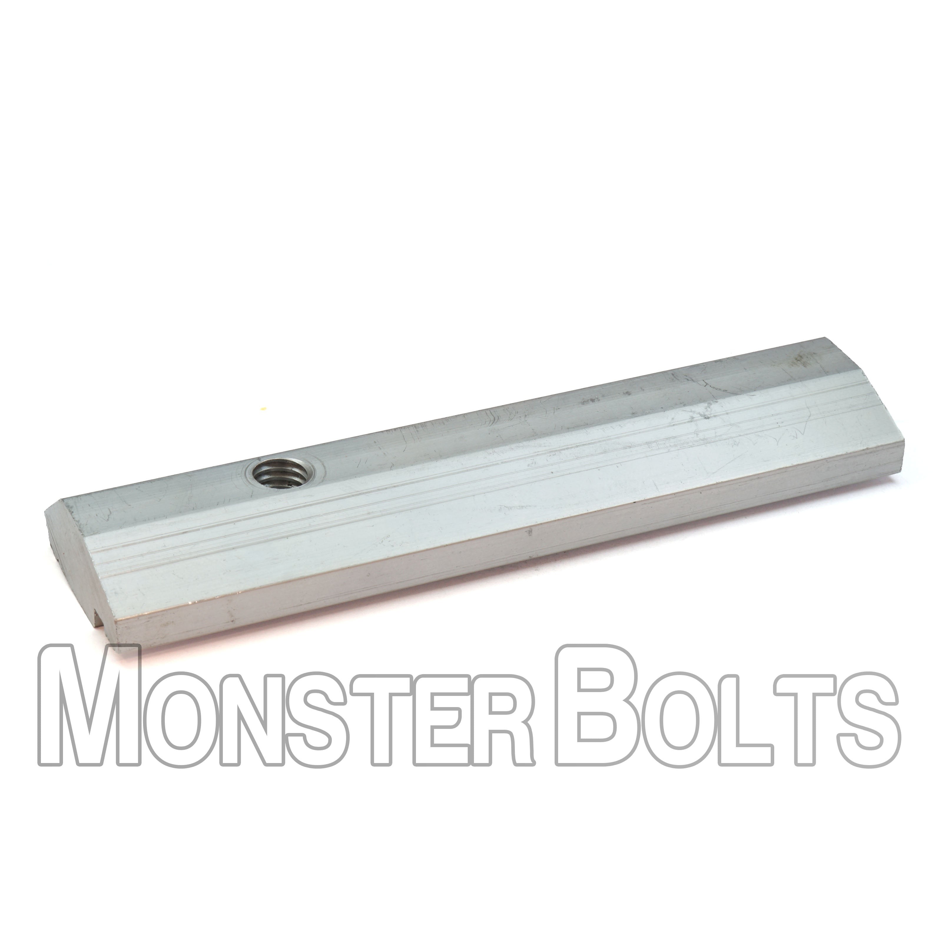 5" Aluminum Rail Clamp Bar for DOT Traffic Bullet Rail assembly, 3/8-16 Tapped - Made in USA