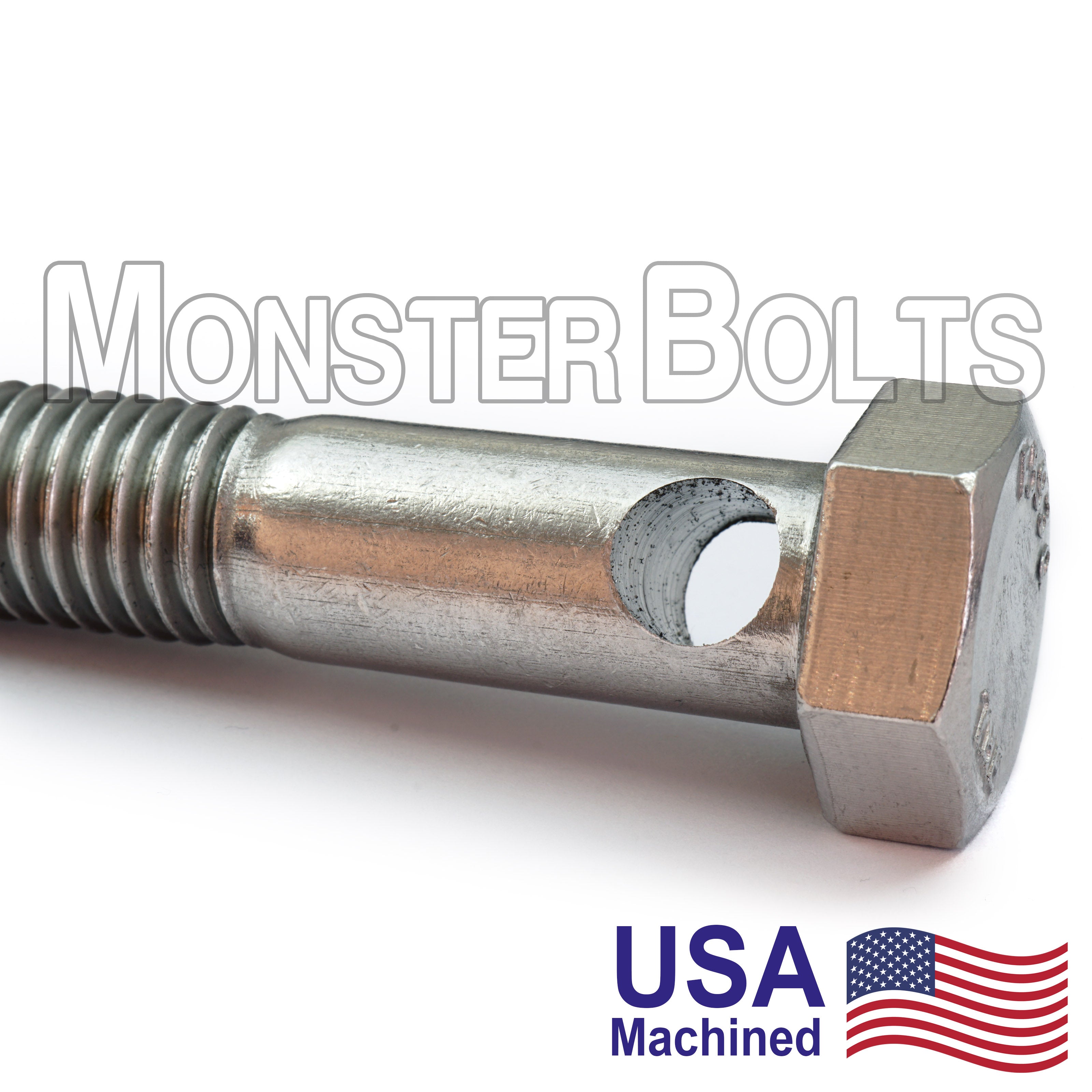 USA-Machined 316 Stainless Steel Drive Pipe Cable Attachment Bolt (5/8"-11 x 3-1/2") – Engineered for Side-Mounted Cable Winders