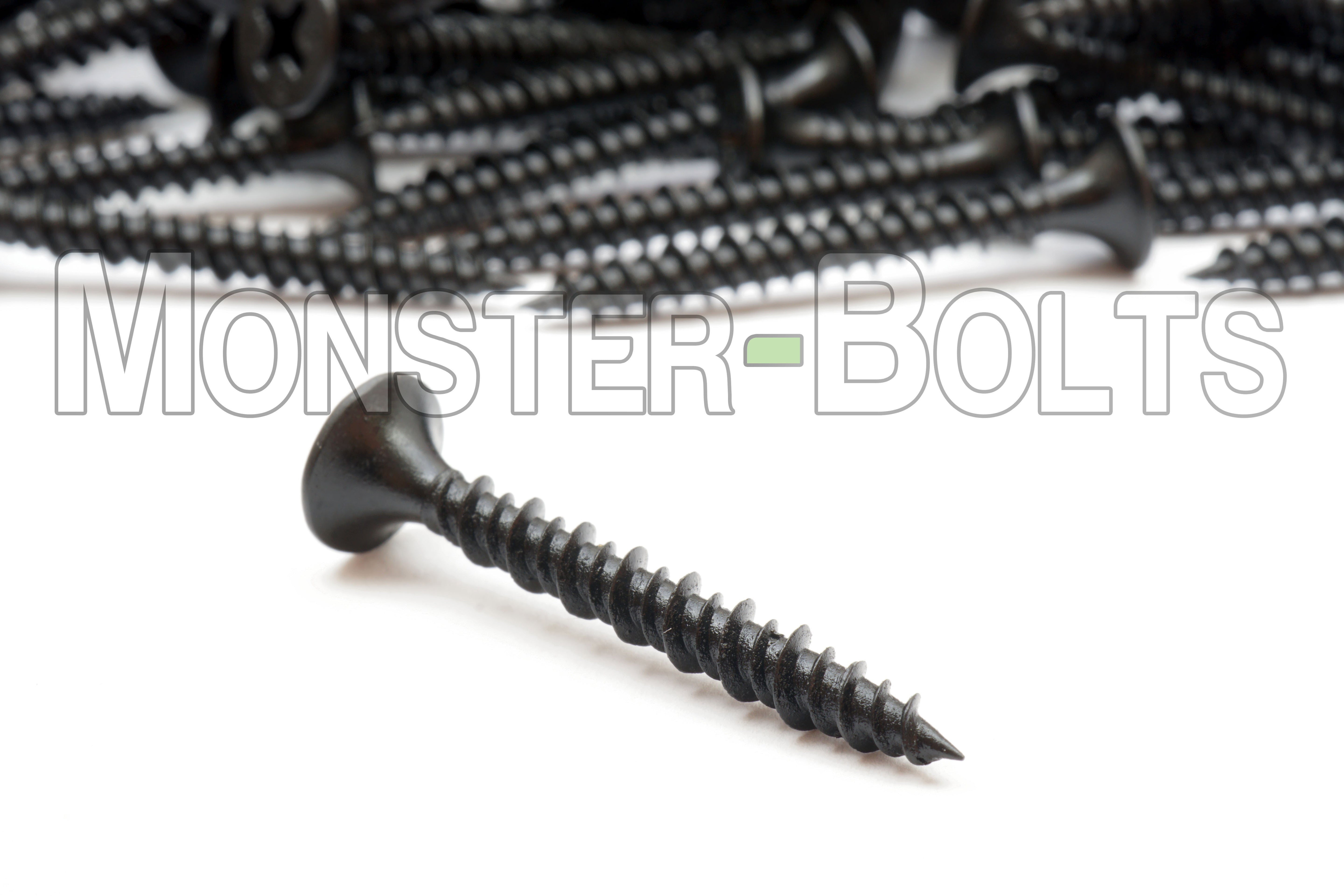 Bugle Head Phillips High-Low Thread Drywall Screws, Black Phosphate (Taiwan) - Proferred Drywallerz™ (Bulk)