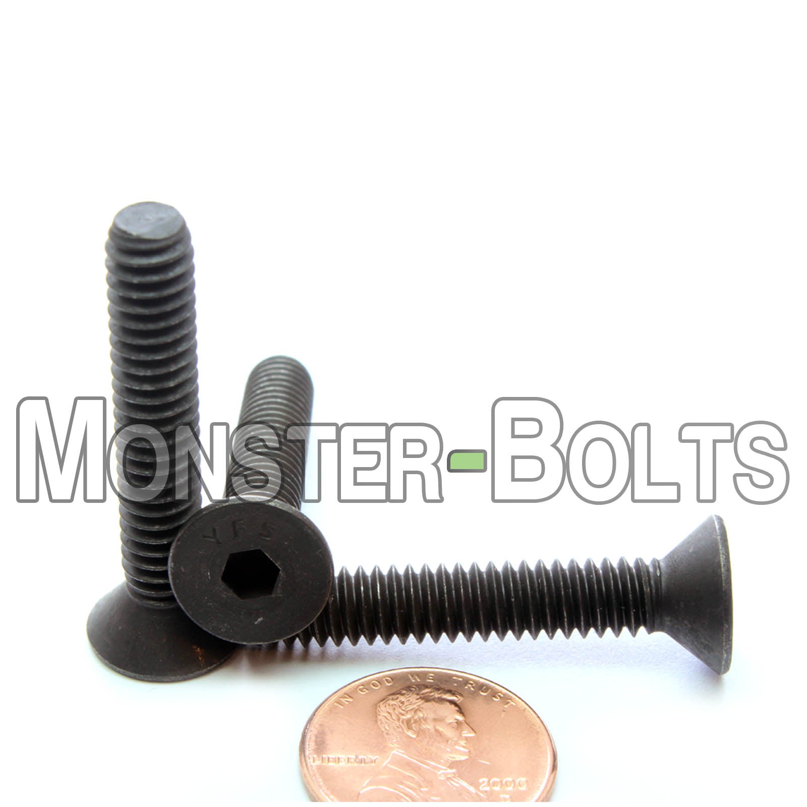 BULK 1/4"-28 Flat Head Socket Cap screws, Alloy Steel with Black Oxide, Fine Thread