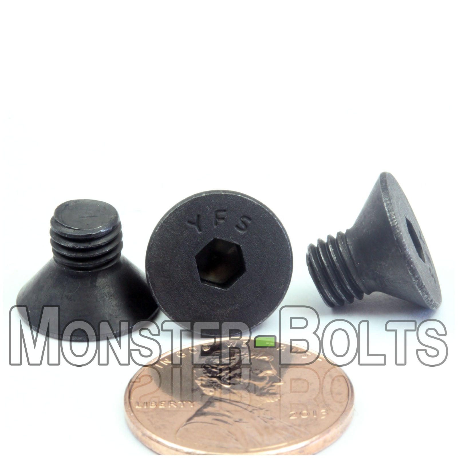 BULK 1/4"-28 Flat Head Socket Cap screws, Alloy Steel with Black Oxide, Fine Thread