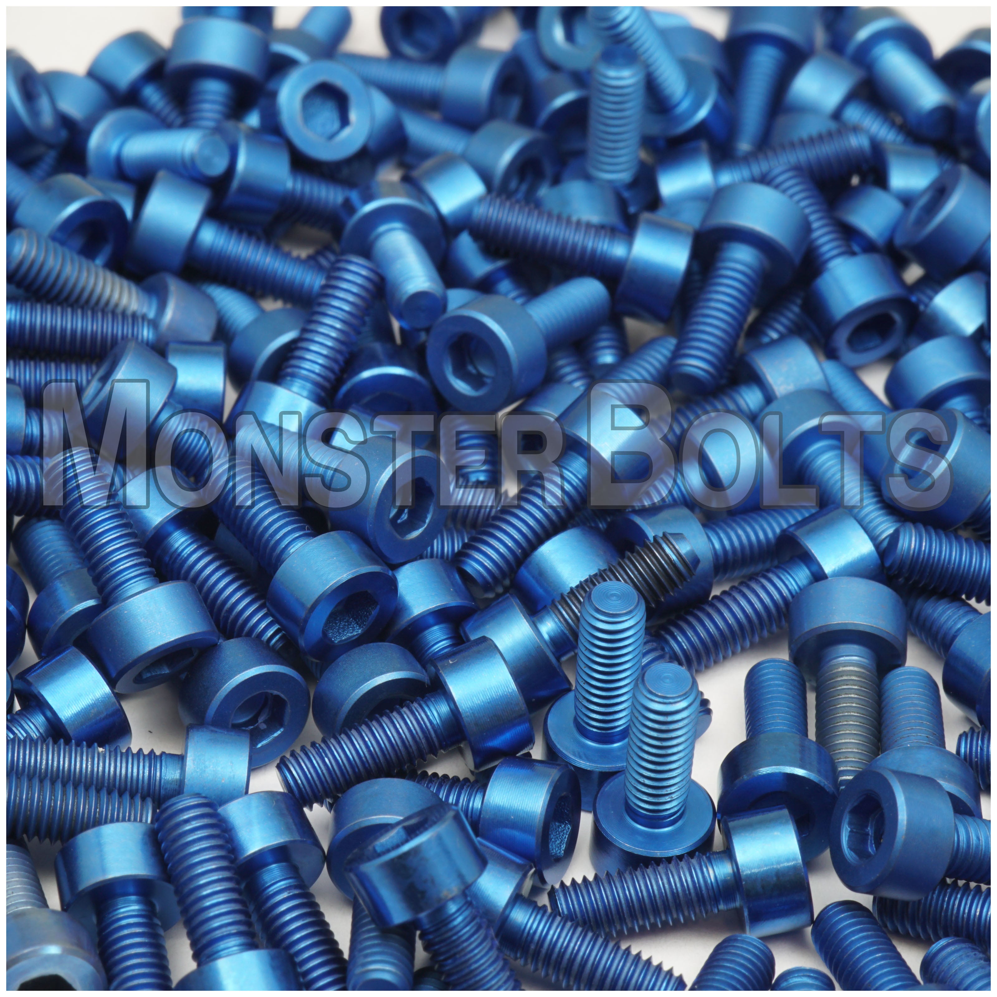 B-Stock 'Matte Blue' Anodized Titanium, Guitar Saddle Intonation Screws - Floyd Rose Tremolo