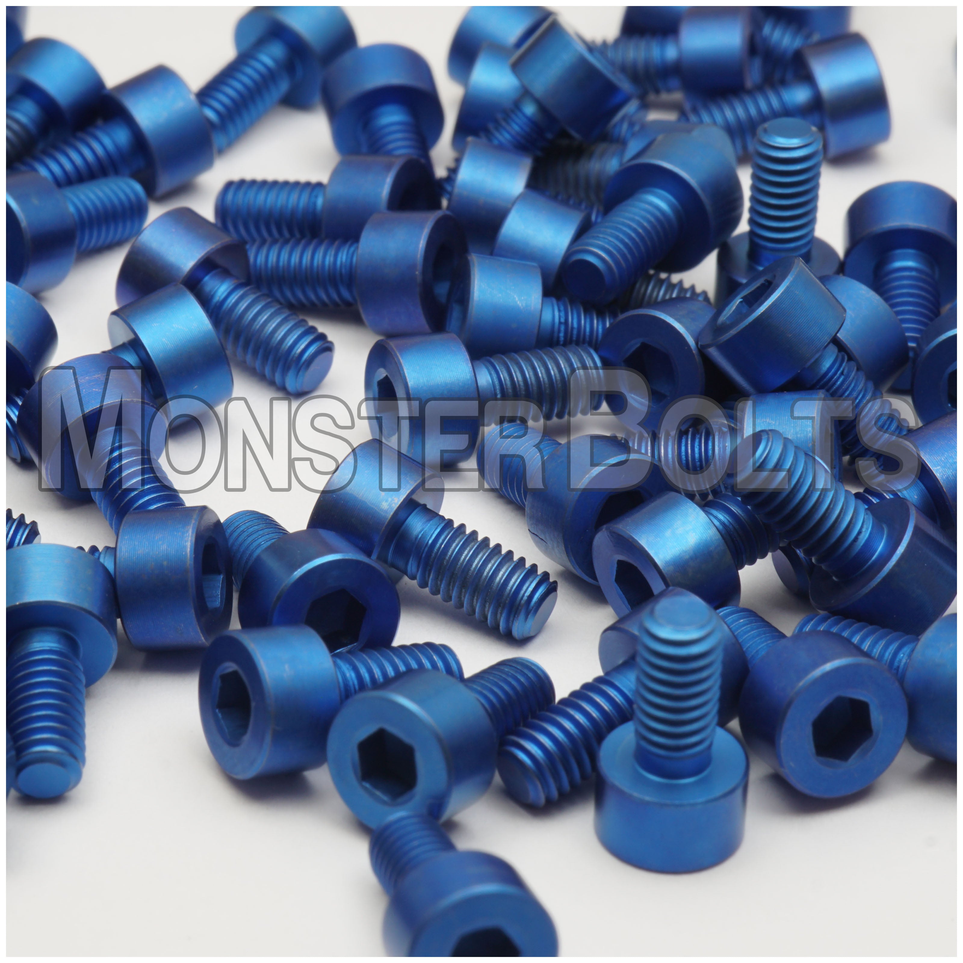 B-Stock Titanium Guitar Locking Nut Screws, 'Matte Blue' Anodized - Floyd Rose Tremolo