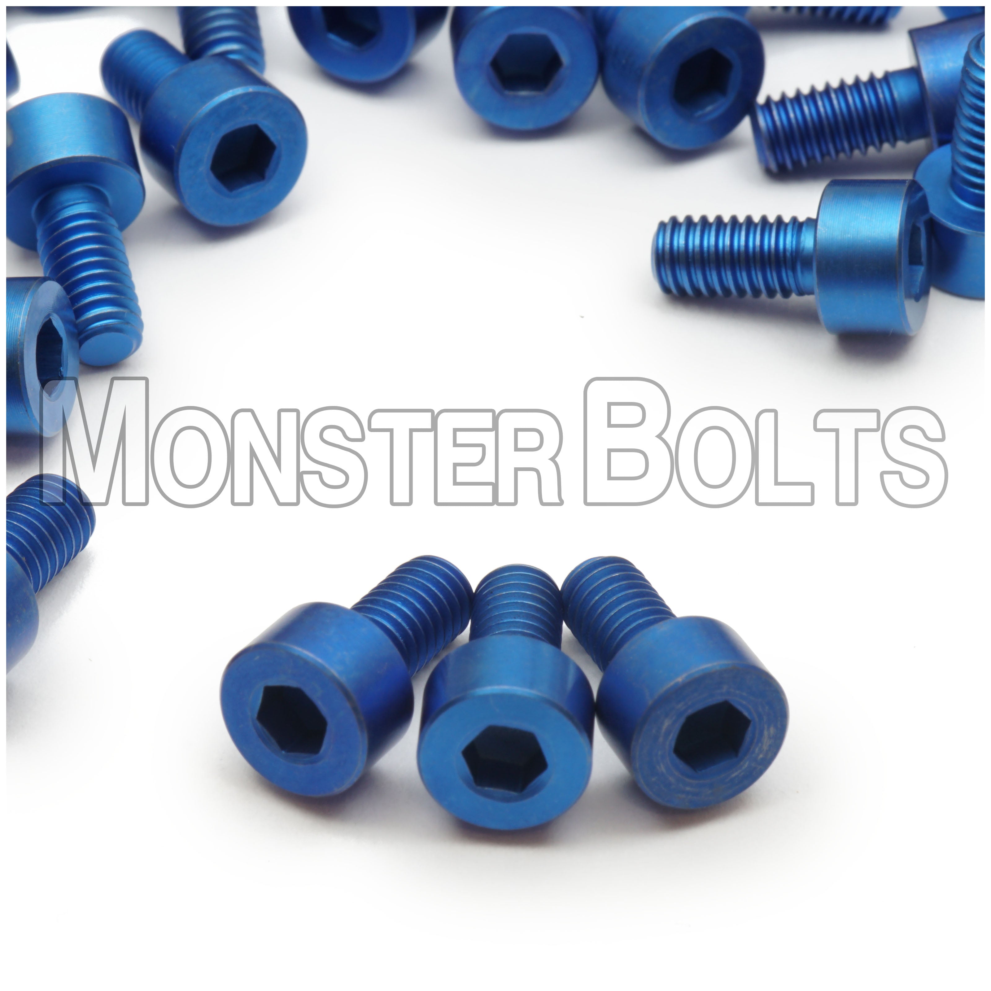 B-Stock Titanium Guitar Locking Nut Screws, 'Matte Blue' Anodized - Floyd Rose Tremolo