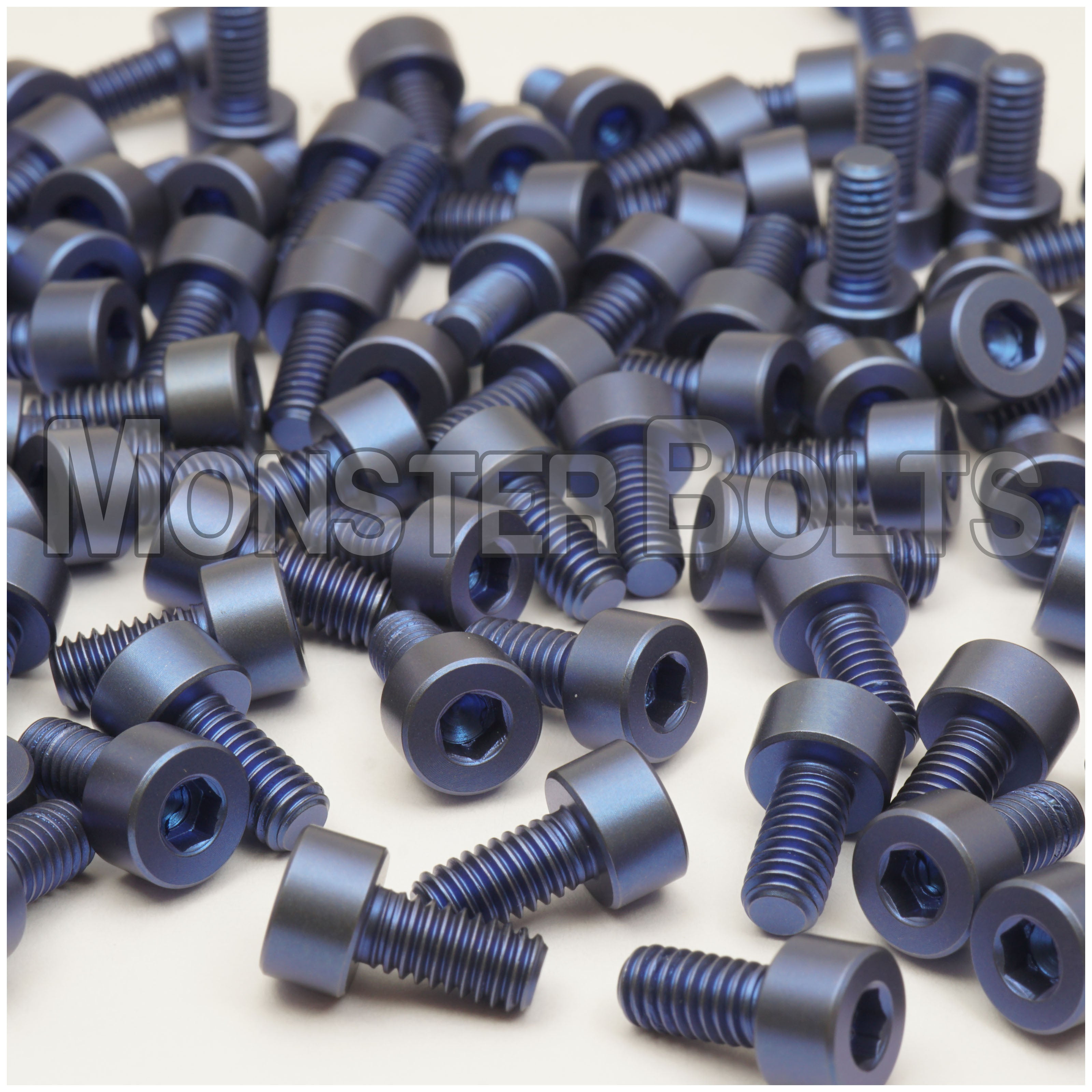 B-Stock Titanium Guitar Locking Nut Screws, 'Med Blue' Anodized - Floyd Rose Tremolo