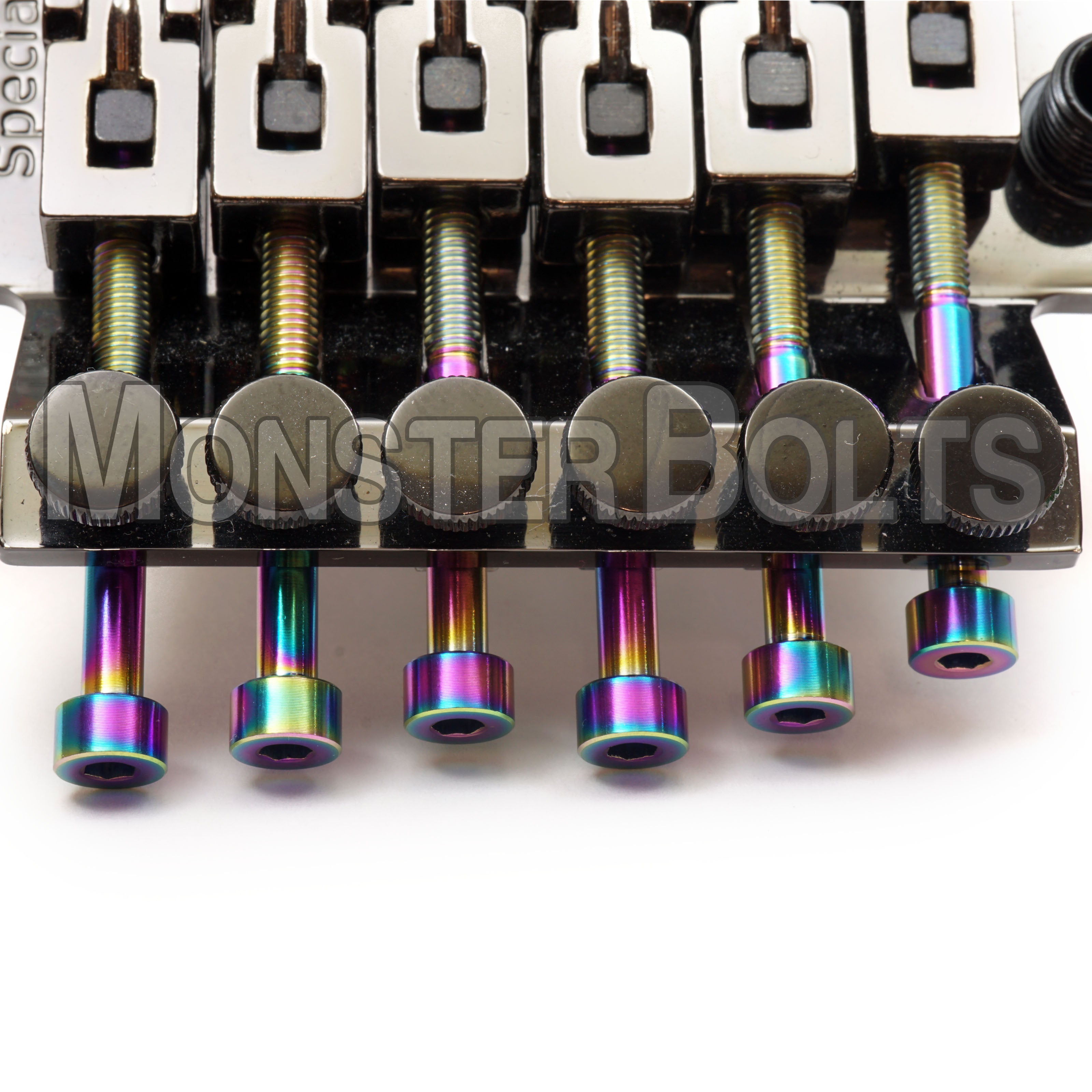 Guitar String Lock Screws, Oil Slick Anodized Titanium - OFR Floyd Rose and Ibanez Edge Tremolos