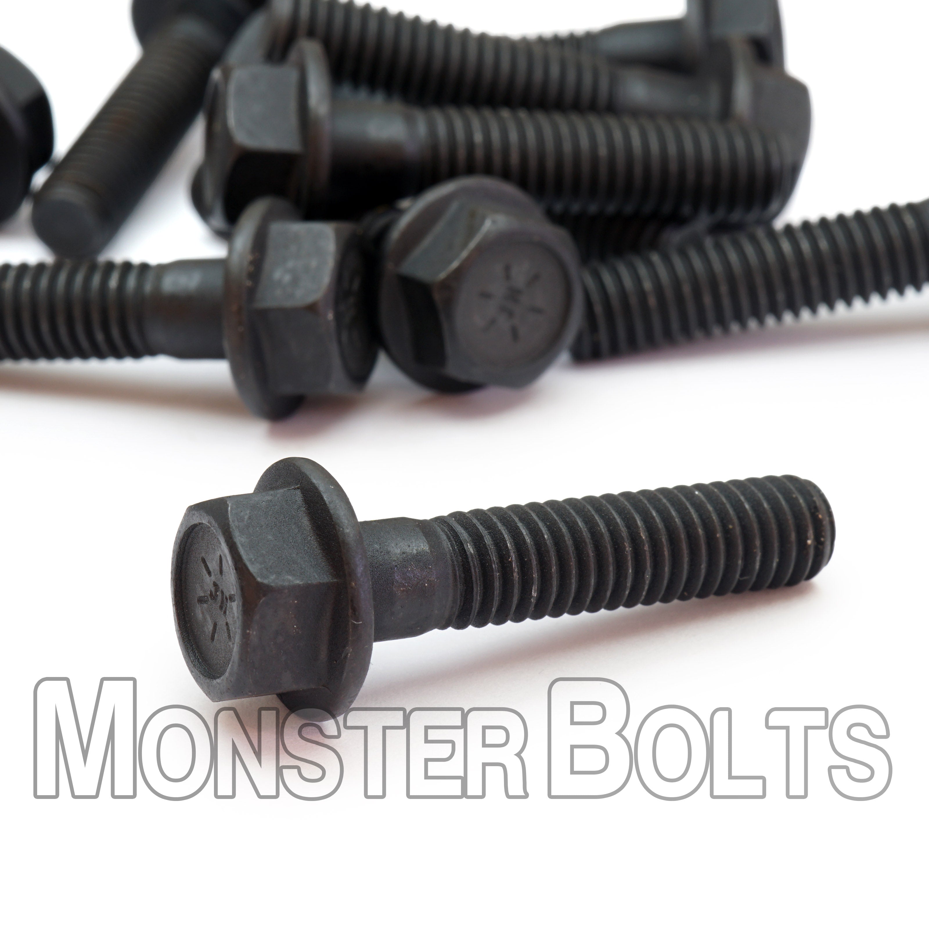5/16-18 Grade 8 Indented Hex Flange Screws (Frame Bolts) – Black Phosphate & Oil