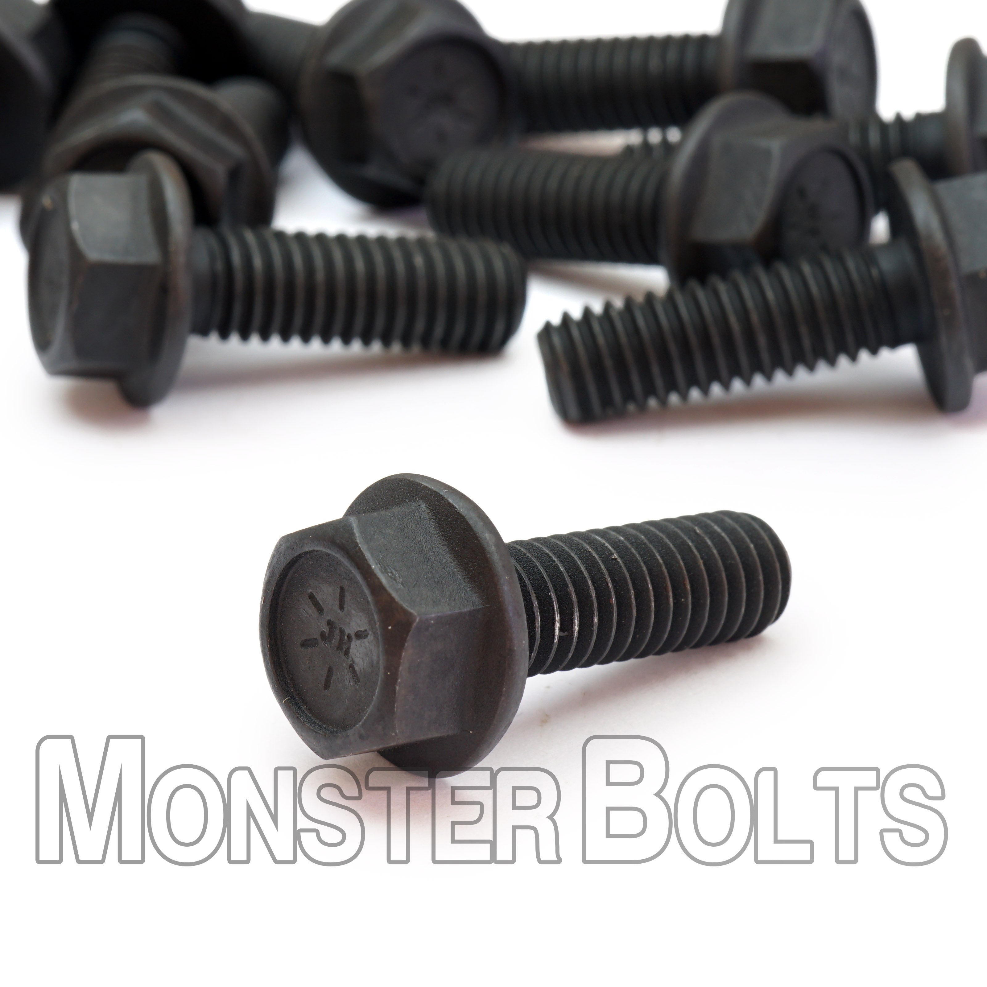 5/16-18 Grade 8 Indented Hex Flange Screws (Frame Bolts) – Black Phosphate & Oil