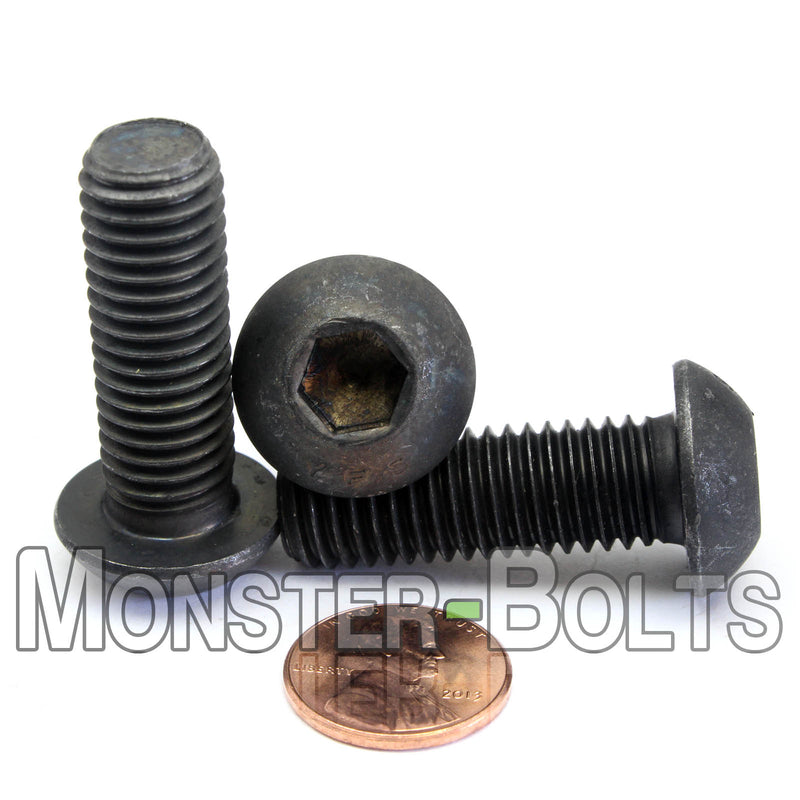 M12 Button Head Socket Cap screws, 12.9 Alloy Steel with Black Oxide