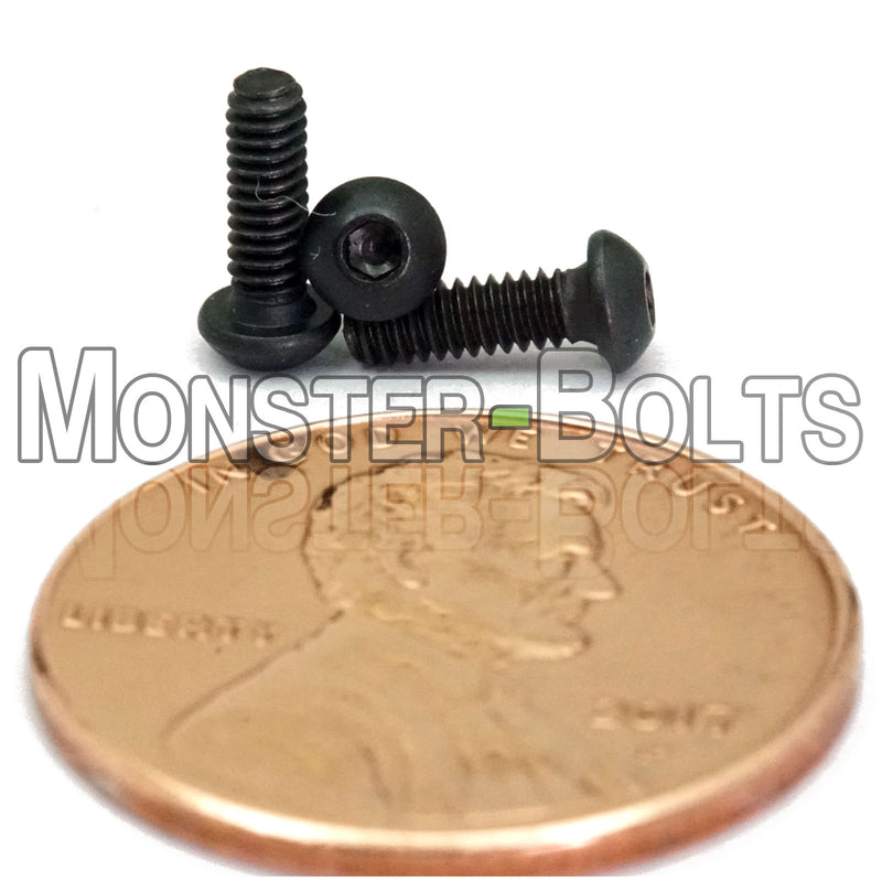 Bulk M2 Button Head Socket Cap screws, 12.9 Alloy Steel with Black Oxide