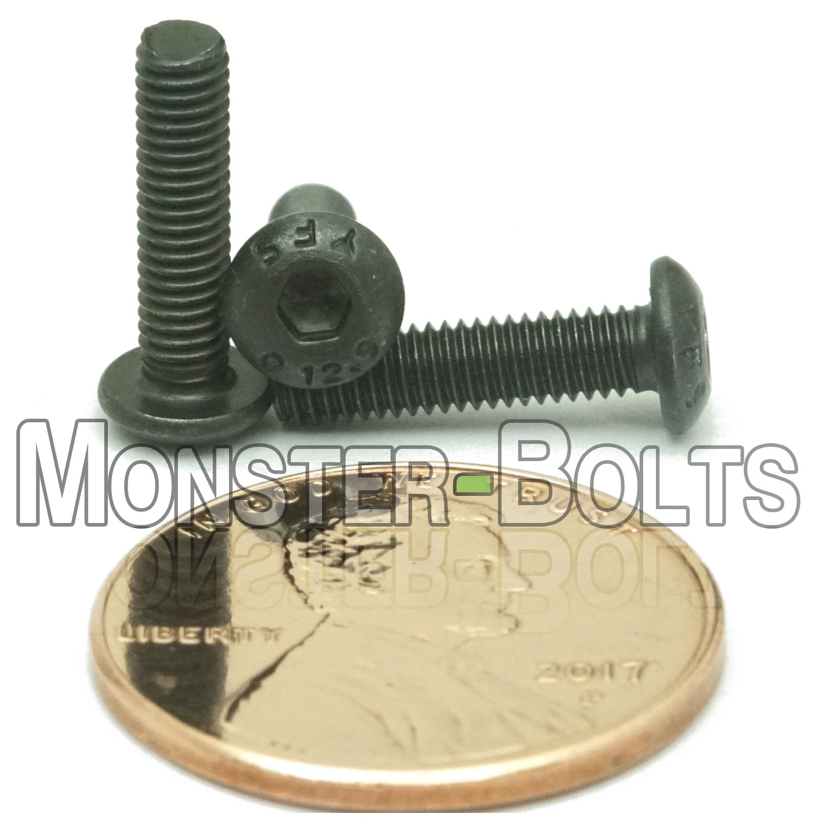 M3 Button Head Socket Cap screws, 12.9 Alloy Steel w/ Black Oxide