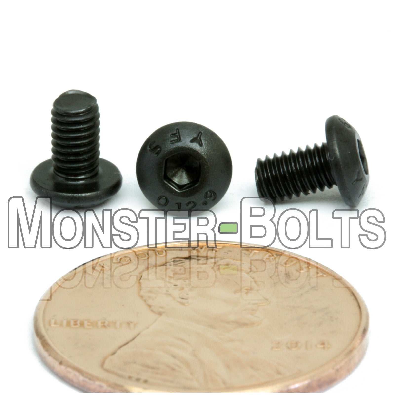 Bulk M3 Button Head Socket Cap screws, 12.9 Alloy Steel w/ Black Oxide