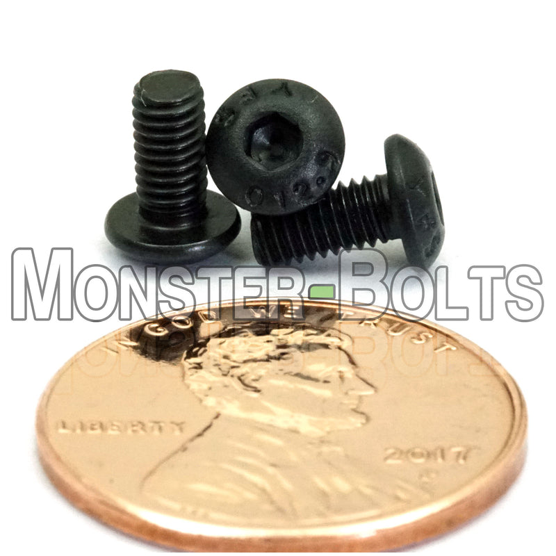 M3 Button Head Socket Cap screws, 12.9 Alloy Steel w/ Black Oxide