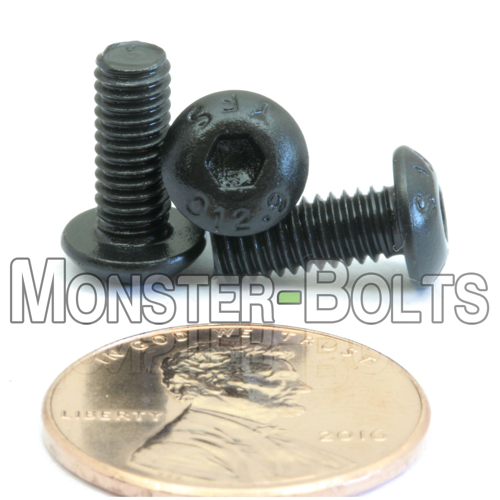 Bulk M4 Button Head Socket Cap screws, 12.9 Alloy Steel w/ Black Oxide