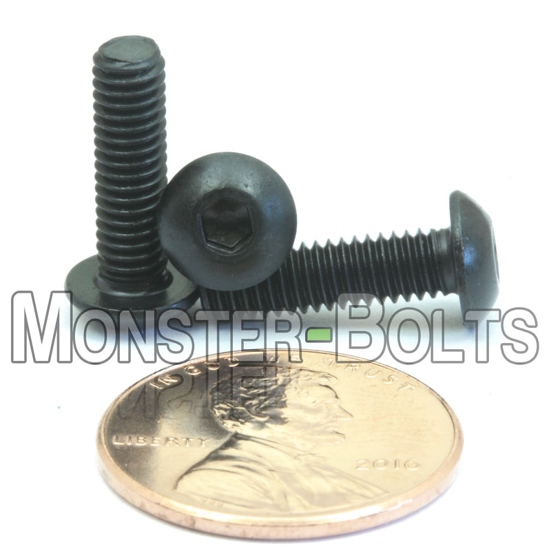 Bulk M4 Button Head Socket Cap screws, 12.9 Alloy Steel w/ Black Oxide