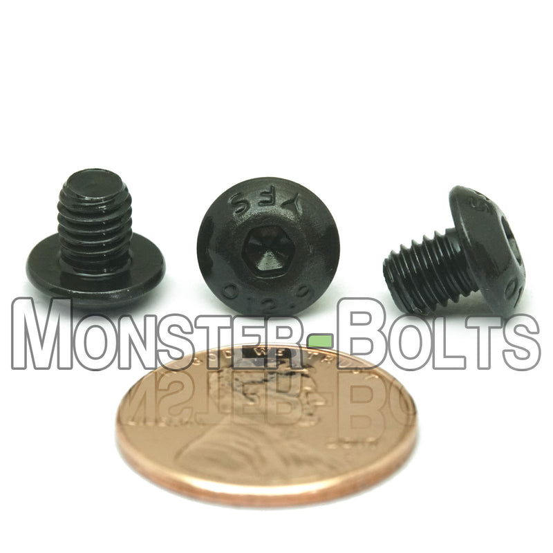 M5 Button Head Socket Cap screws, 12.9 Alloy Steel w/ Black Oxide