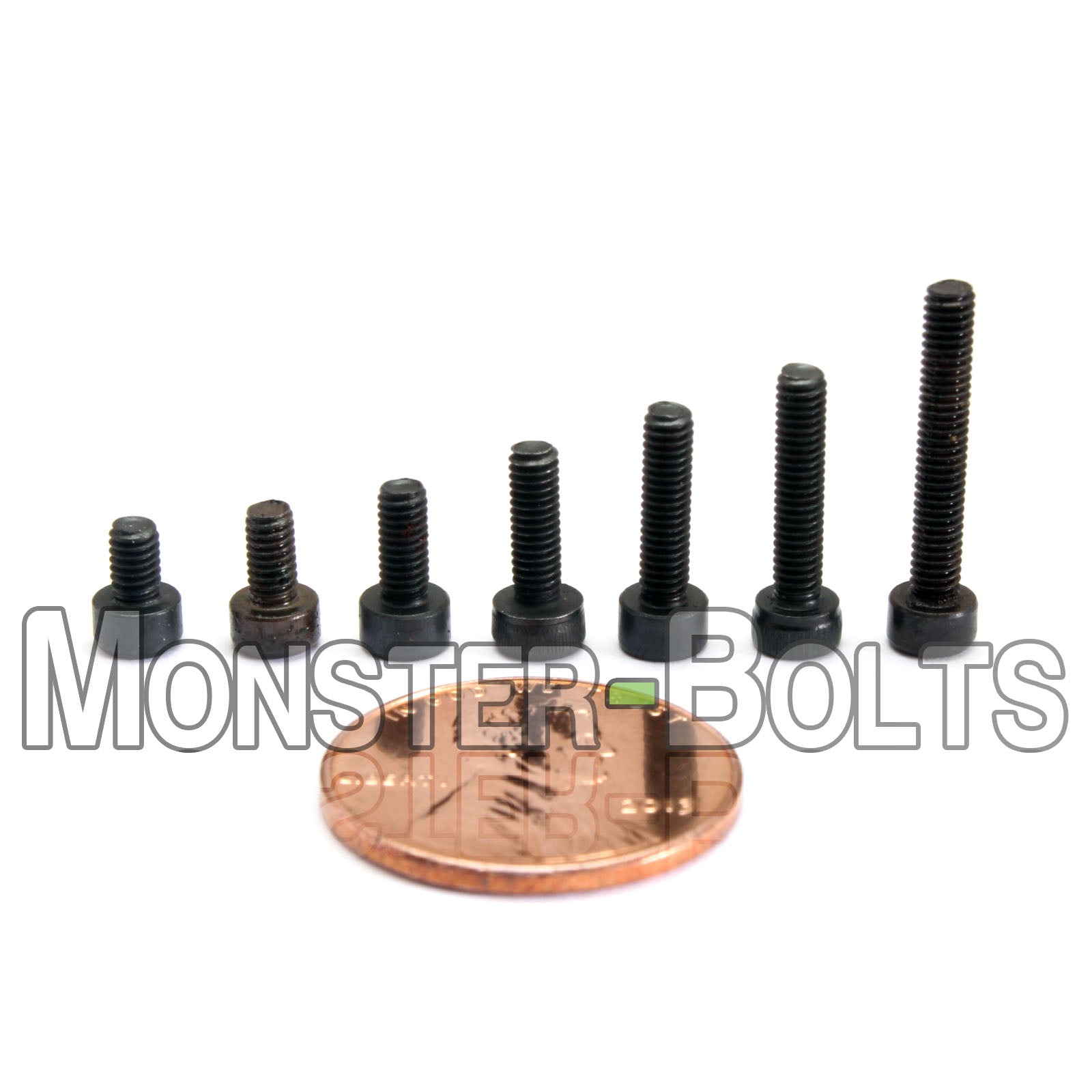 M2.5 Socket Head Cap screws, Class 12.9 Alloy Steel w/ Black Oxide