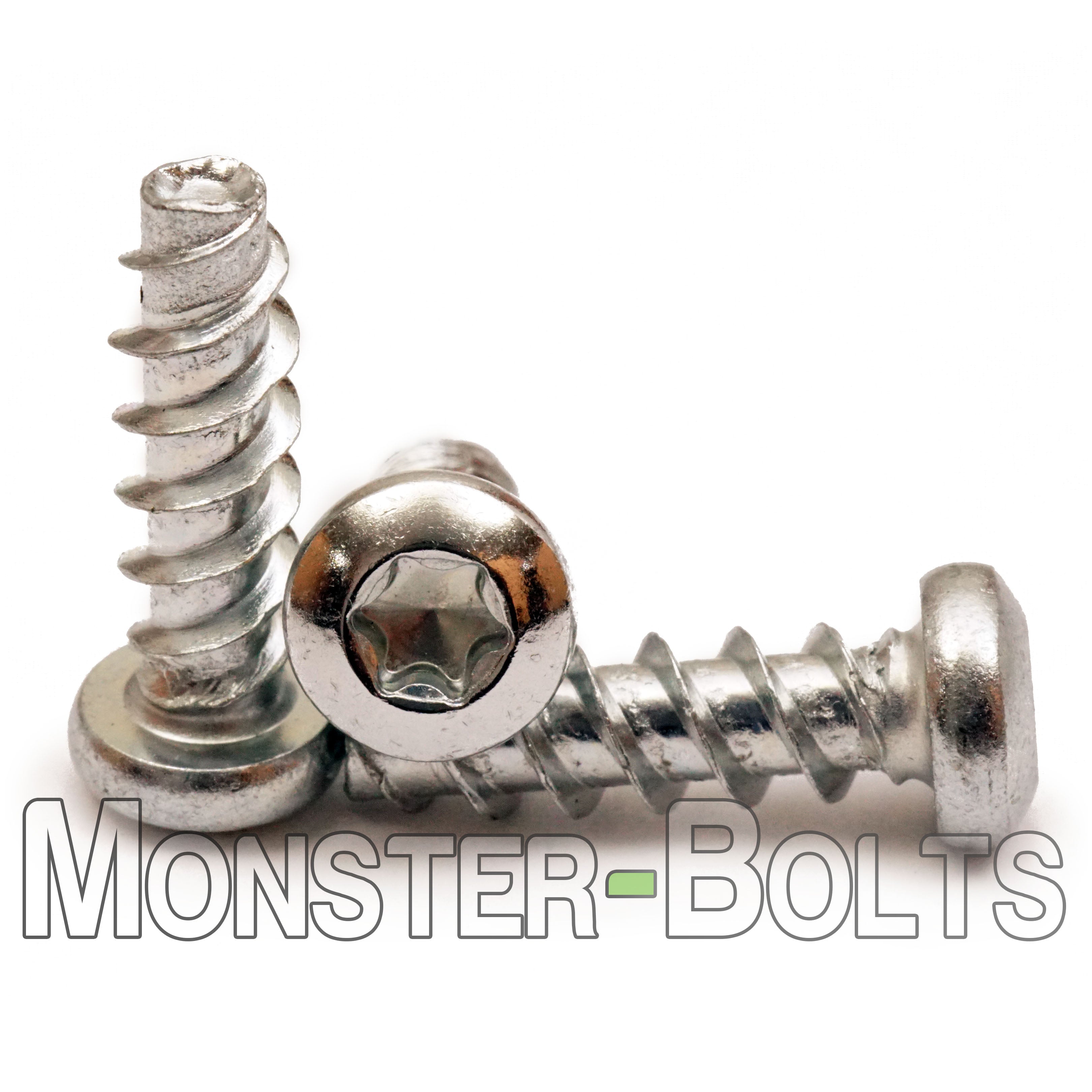 Bulk M5 Torx Pan 45° Plastite Thread-Rolling / Thread-Forming Screws – A2 Stainless, Passivated & Waxed – Monster Bolts
