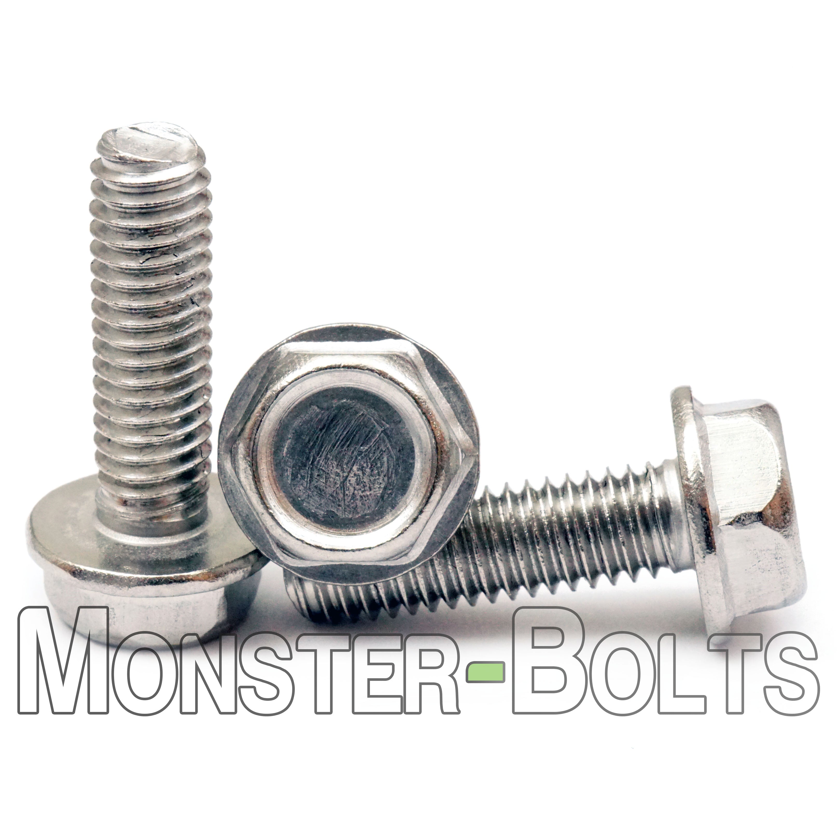 Bulk 1/4"-20 Indented Hex Washer Head Unslotted Thread Rolling Screws – Zinc CR+3 w/ Wax – Monster Bolts