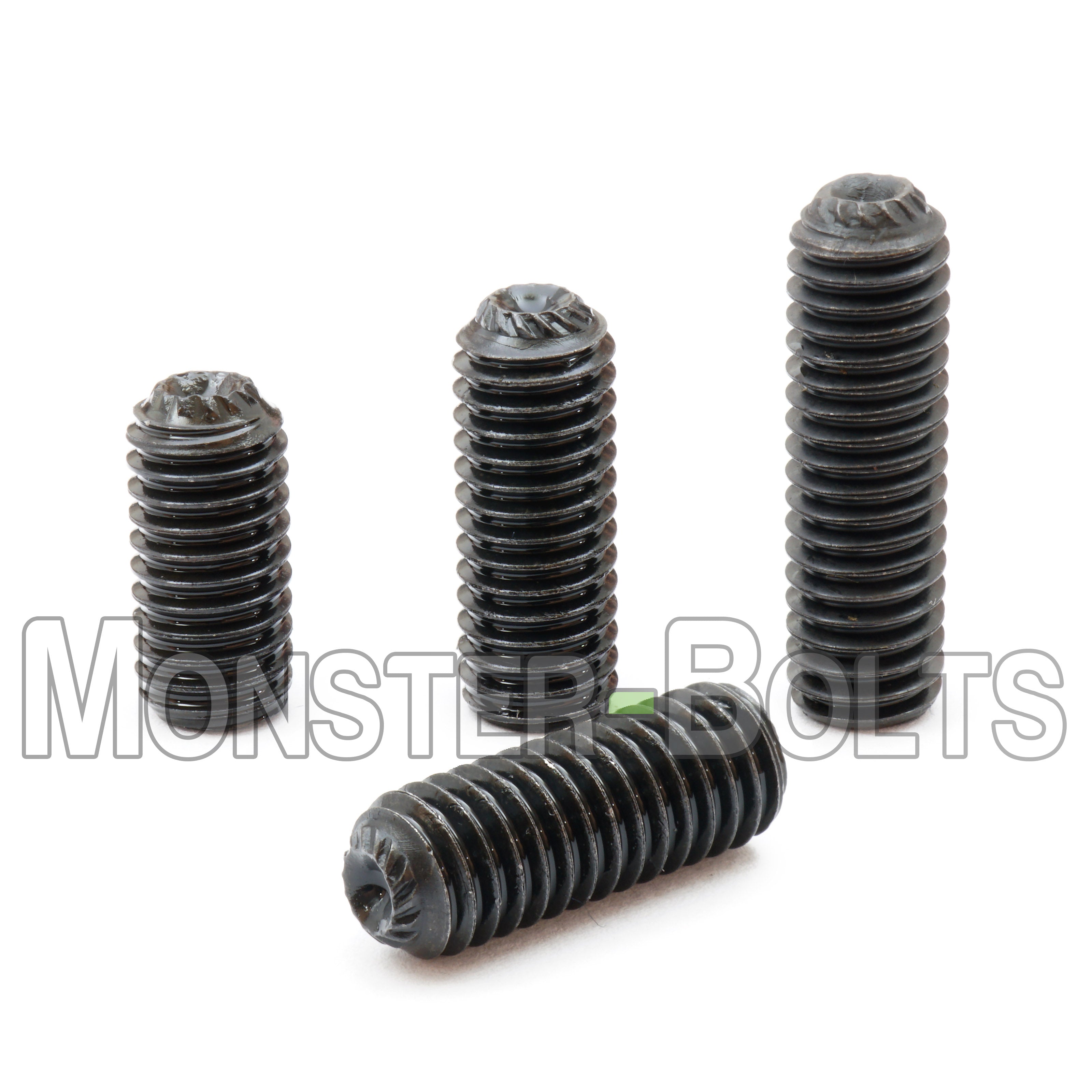 Bulk #5-40 UNC Knurled Cup Point Socket Set Screws, Thermal Black Oxide