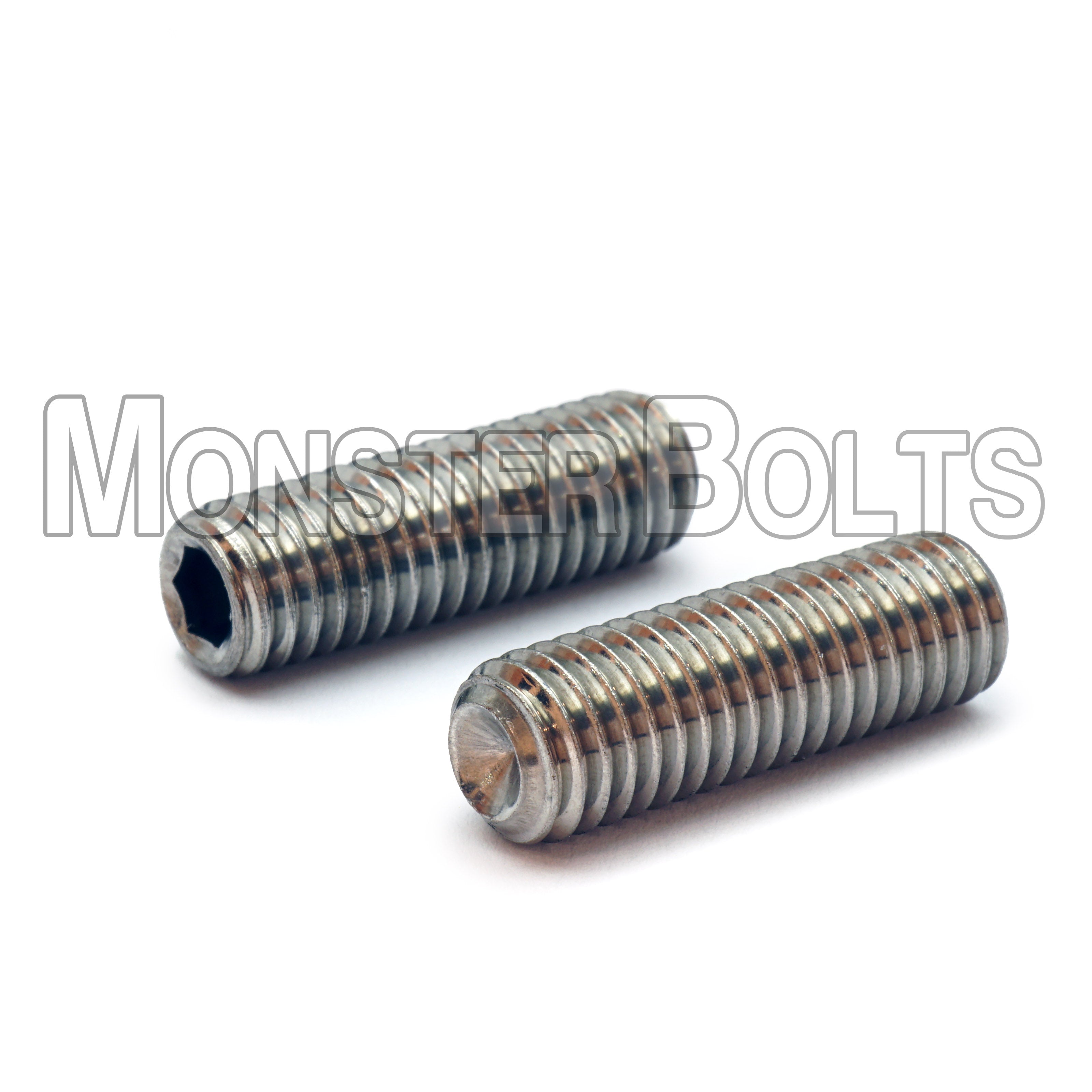 M12-1.75 Cup Point Socket Set Screws – 45H Alloy, Zinc-Bake CR+3 (Bulk)