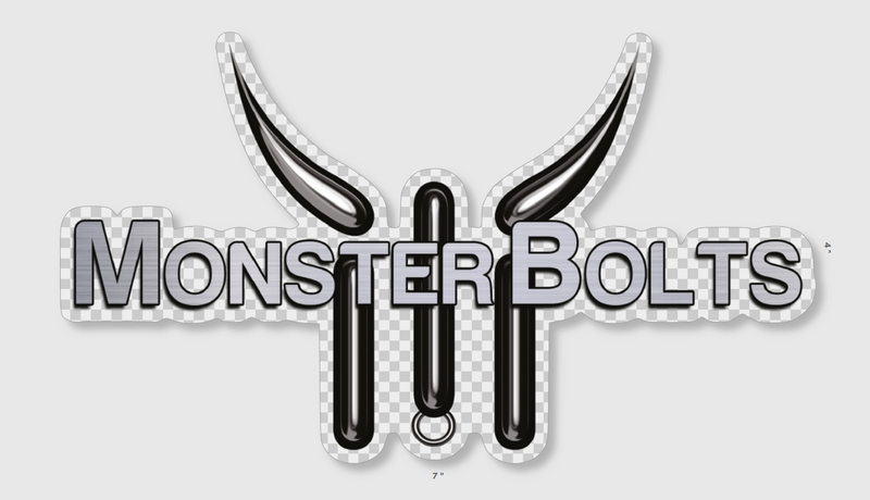 Monster Bolts Stickers, Standard and Super Small RC build sizes