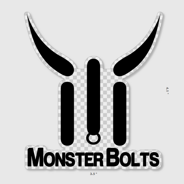 Monster Bolts Stickers, Standard and Super Small RC build sizes