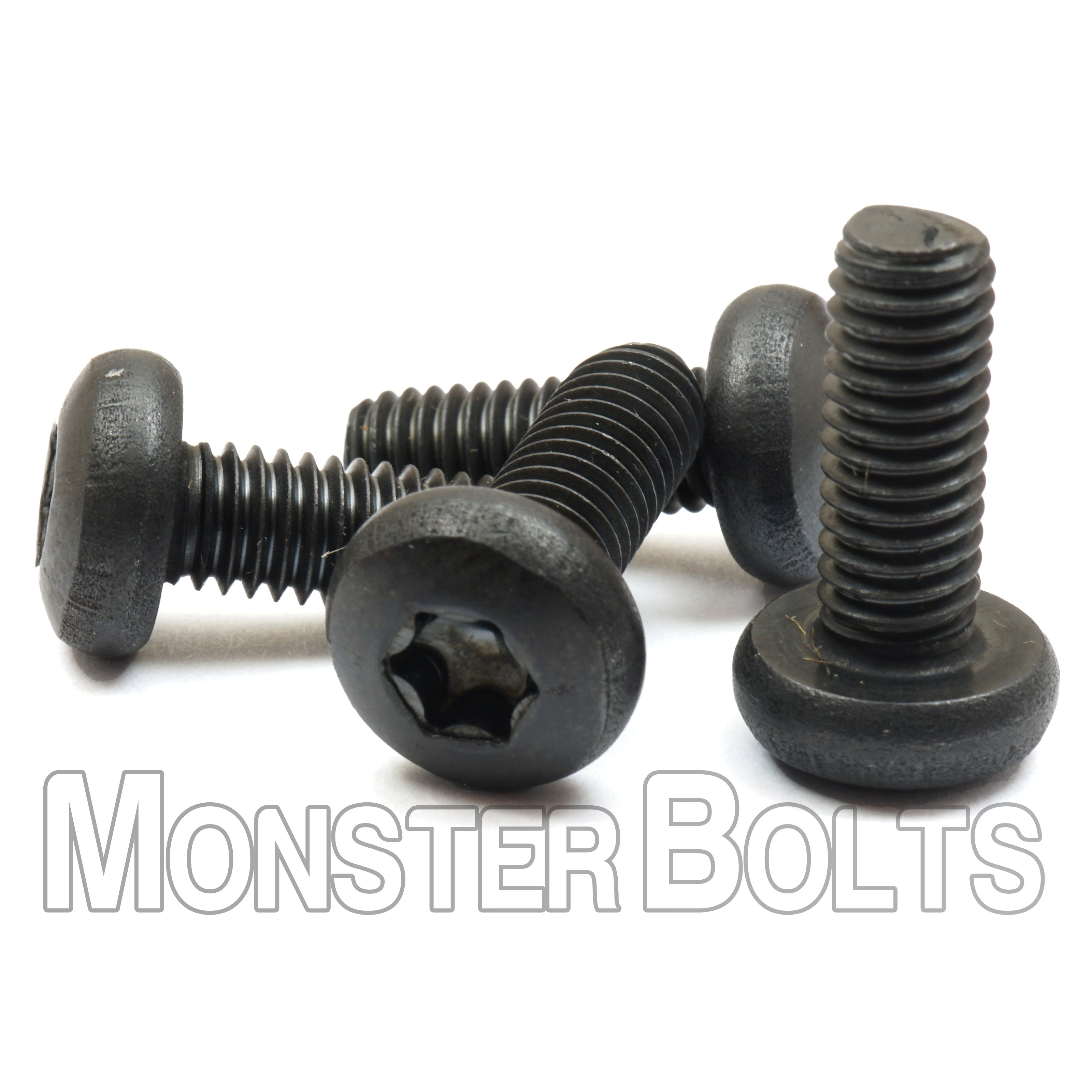 Bulk #2-56 6-Lobe Pan Head Machine Screws – Black Oxide Steel