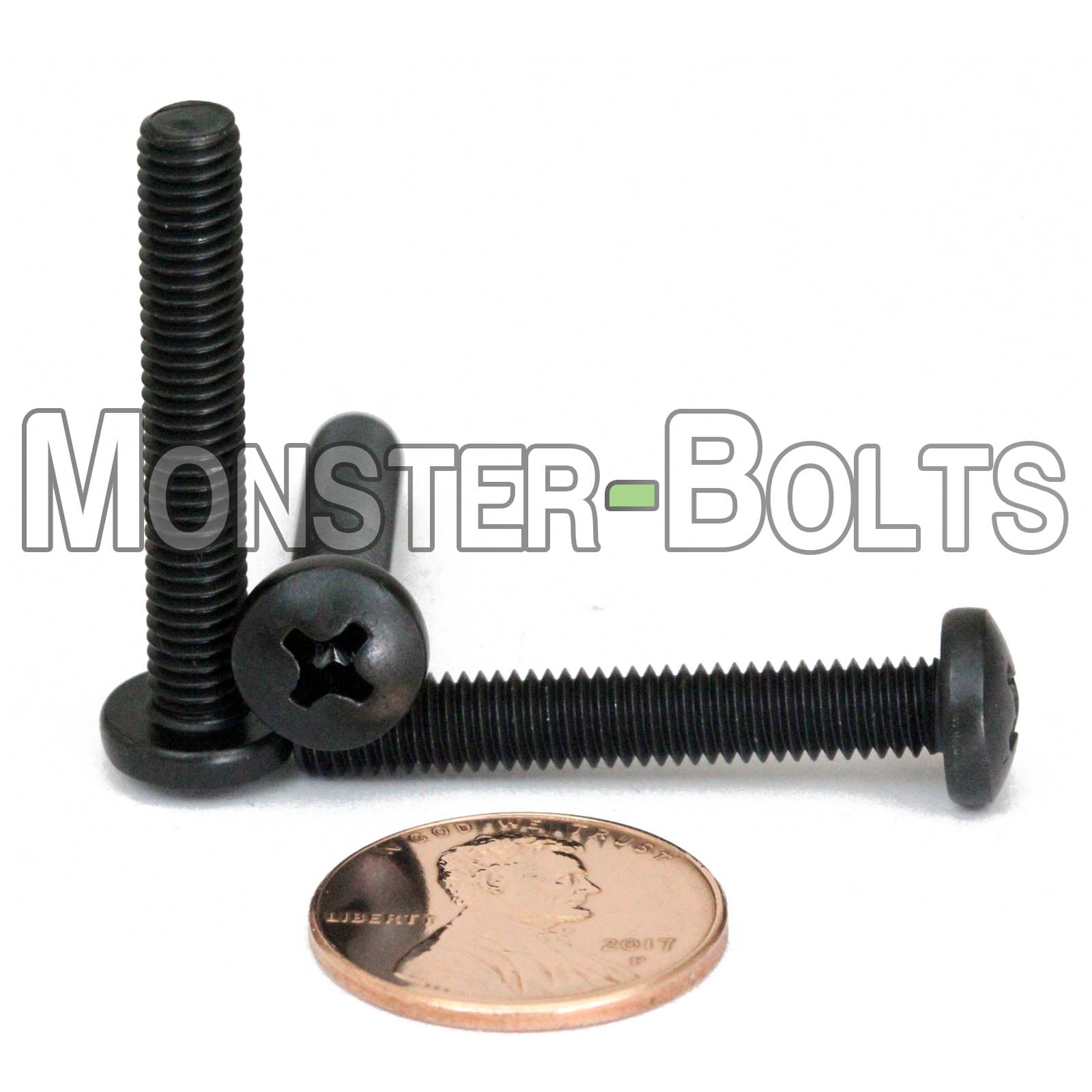 #10-32 Phillips Pan Head Machine screws, Steel with Black Oxide