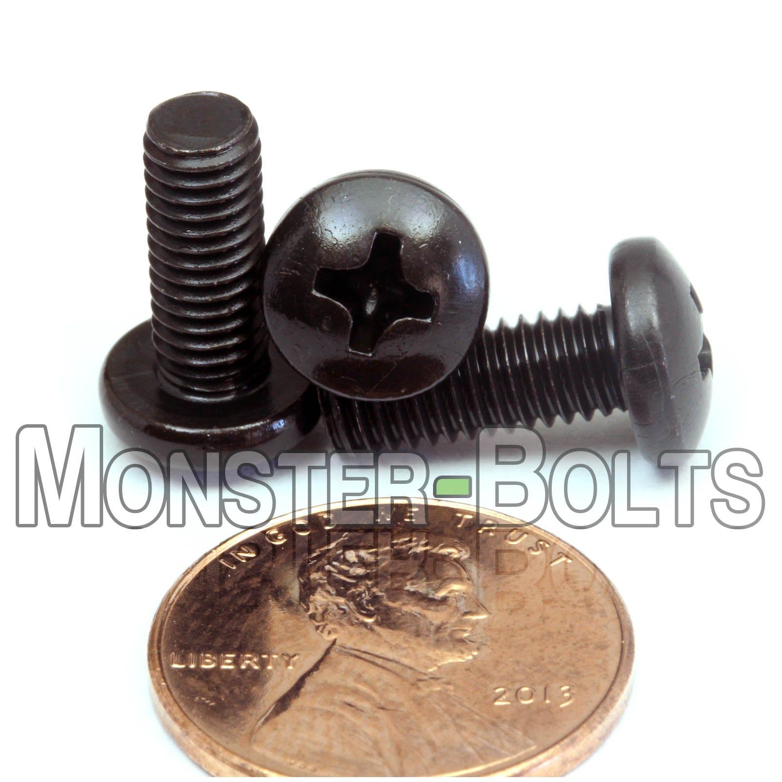 #10-32 Phillips Pan Head Machine screws, Steel with Black Oxide