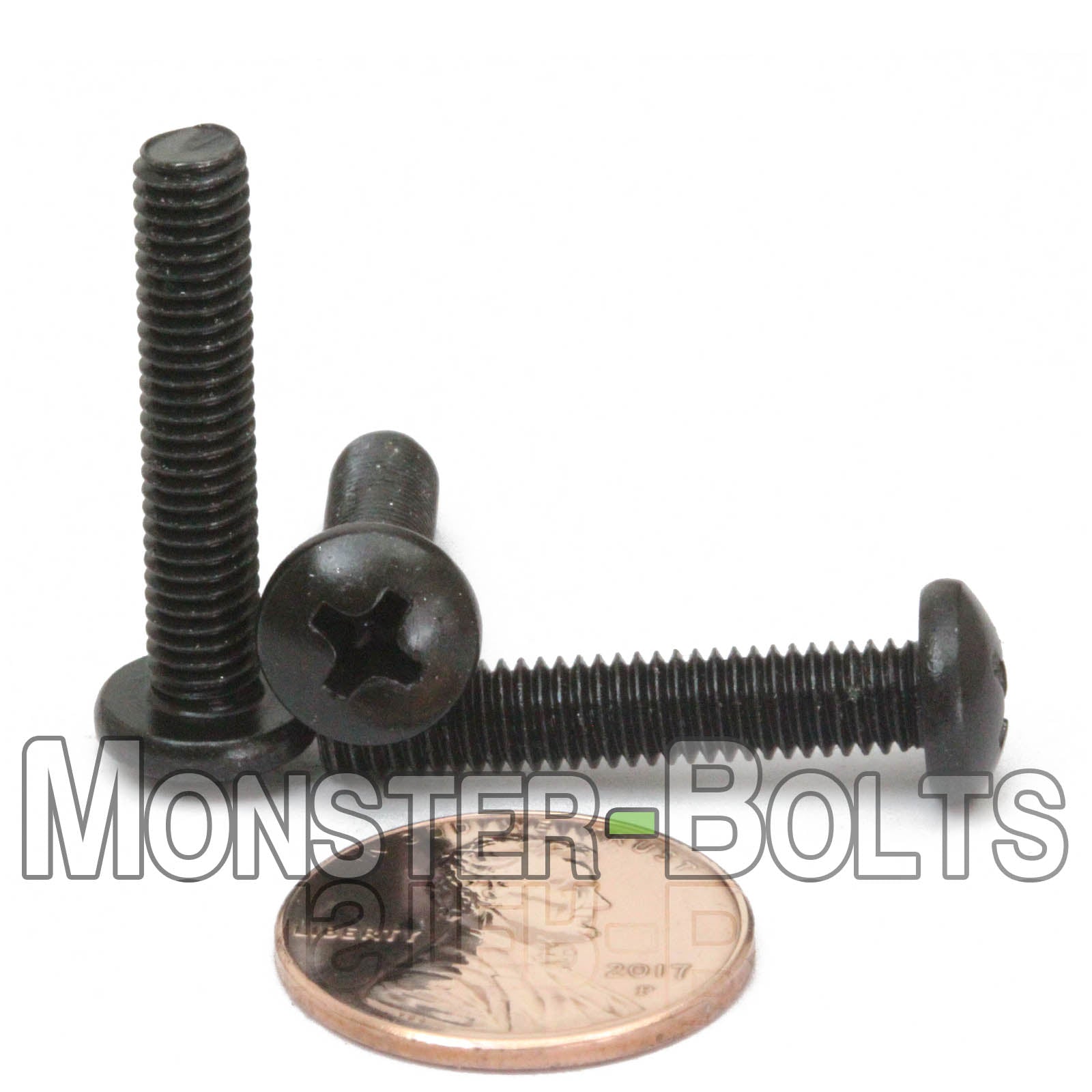 #10-32 Phillips Pan Head Machine screws, Steel with Black Oxide