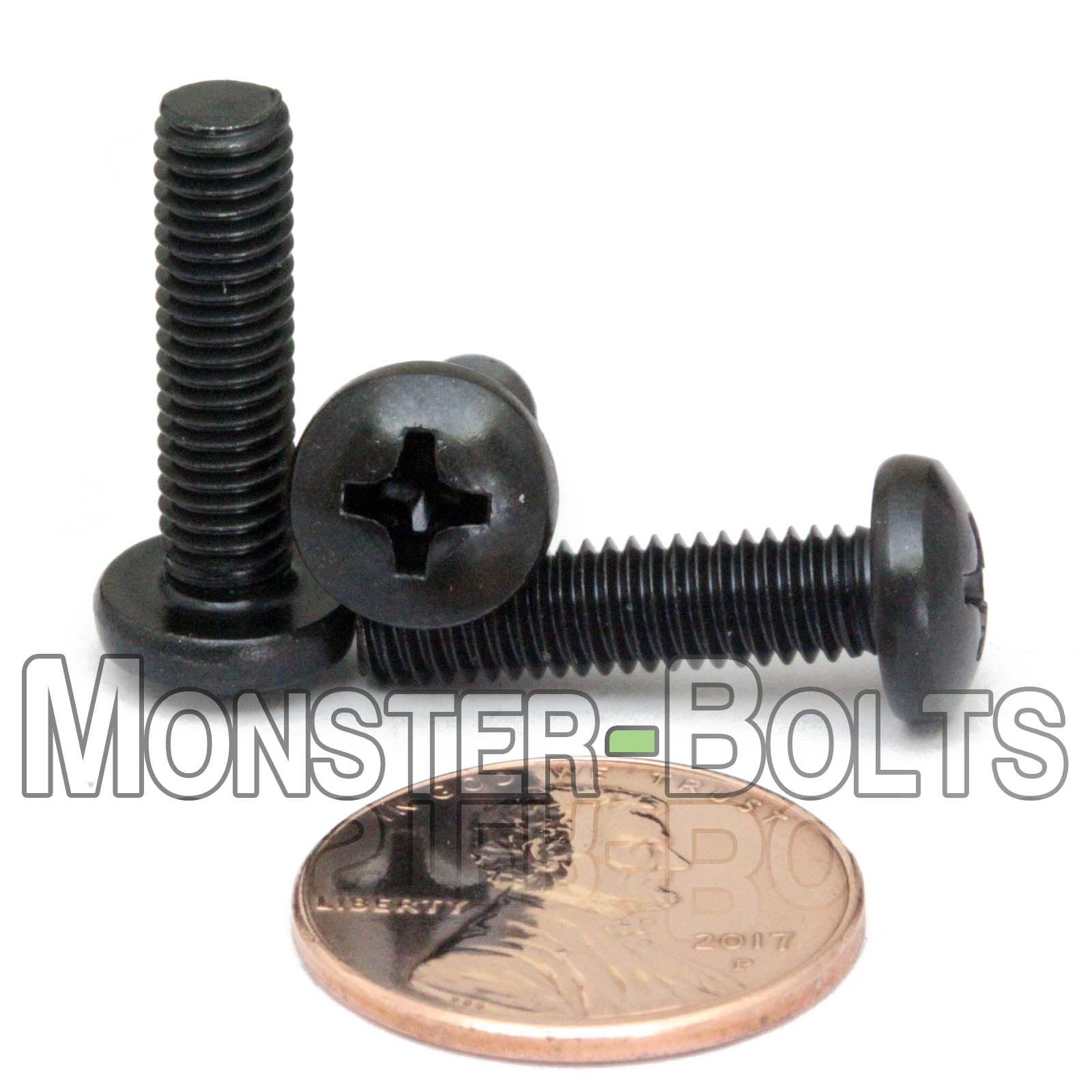 #10-32 Phillips Pan Head Machine screws, Steel with Black Oxide