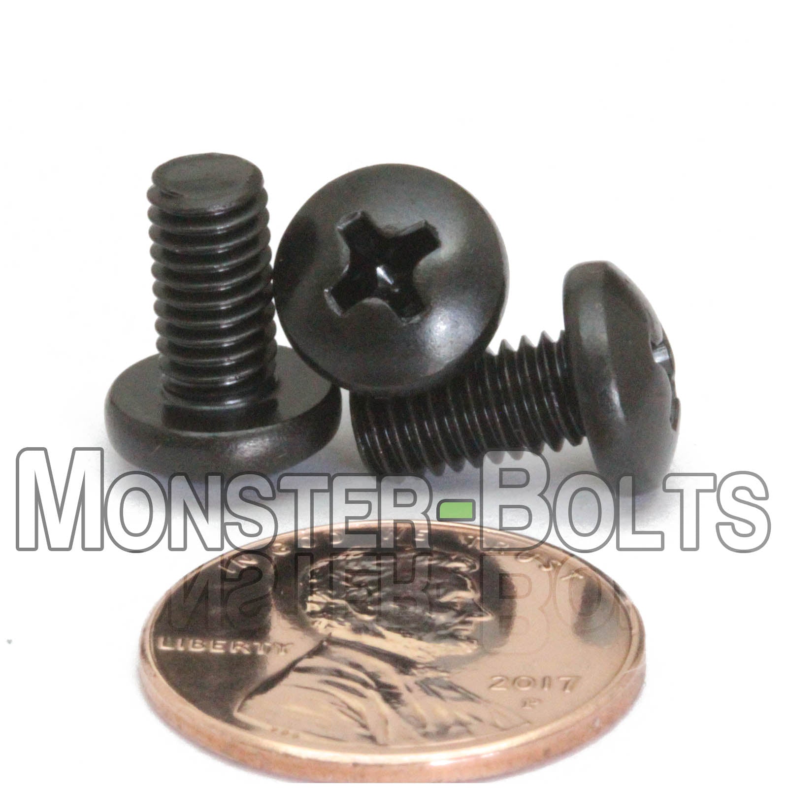 #10-32 Phillips Pan Head Machine screws, Steel with Black Oxide