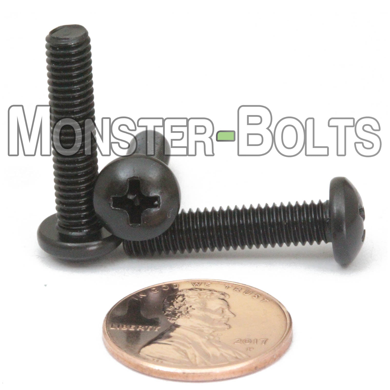 #10-32 Phillips Pan Head Machine screws, Steel with Black Oxide