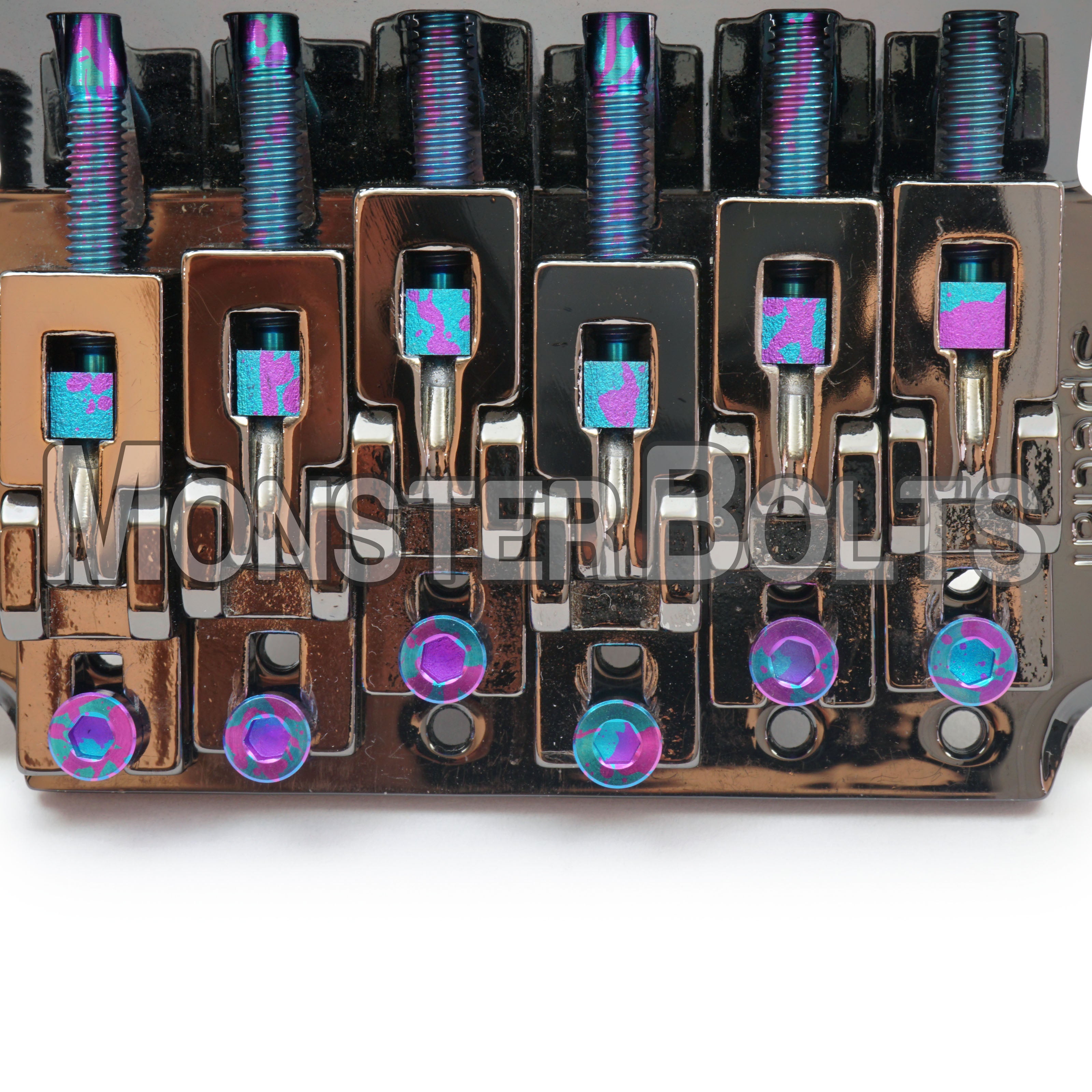 Full Set of Purple and Blue Splatter Anodized Titanium - For Floyd Ros