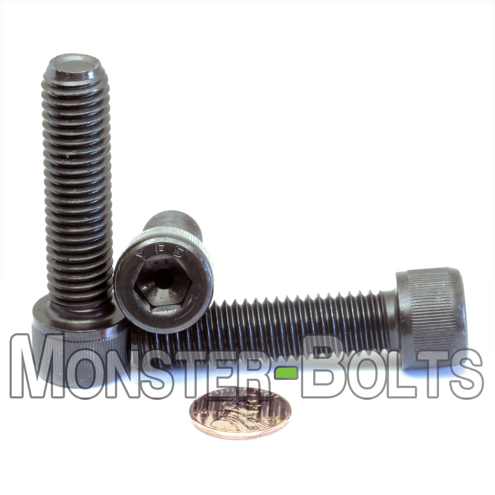 1/2"-13 x 2 in. socket cap screws, alloy steel with black oxide finish.