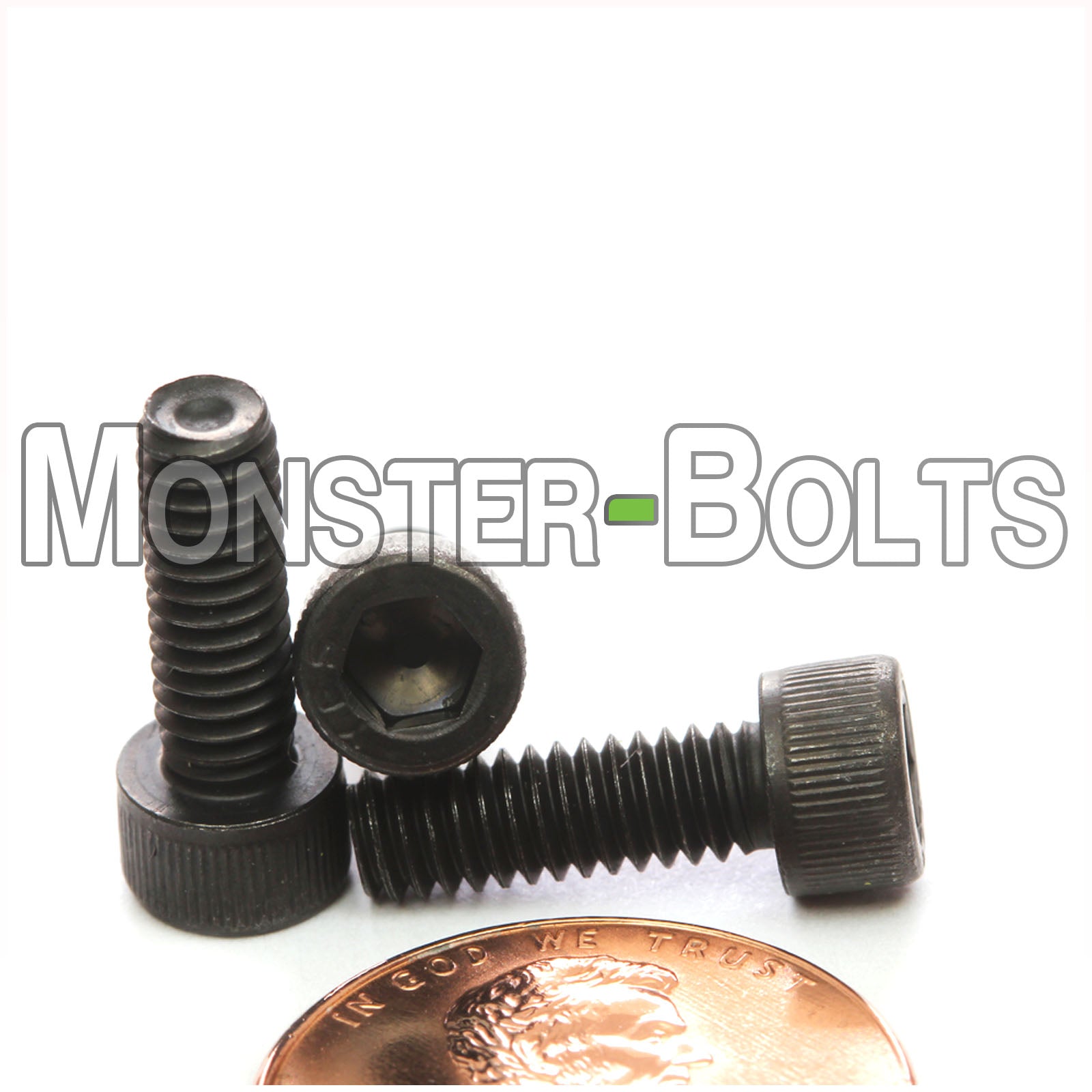 #8-32 x 1/2 inch Socket Head Cap screw, alloy steel with black oxide finish.