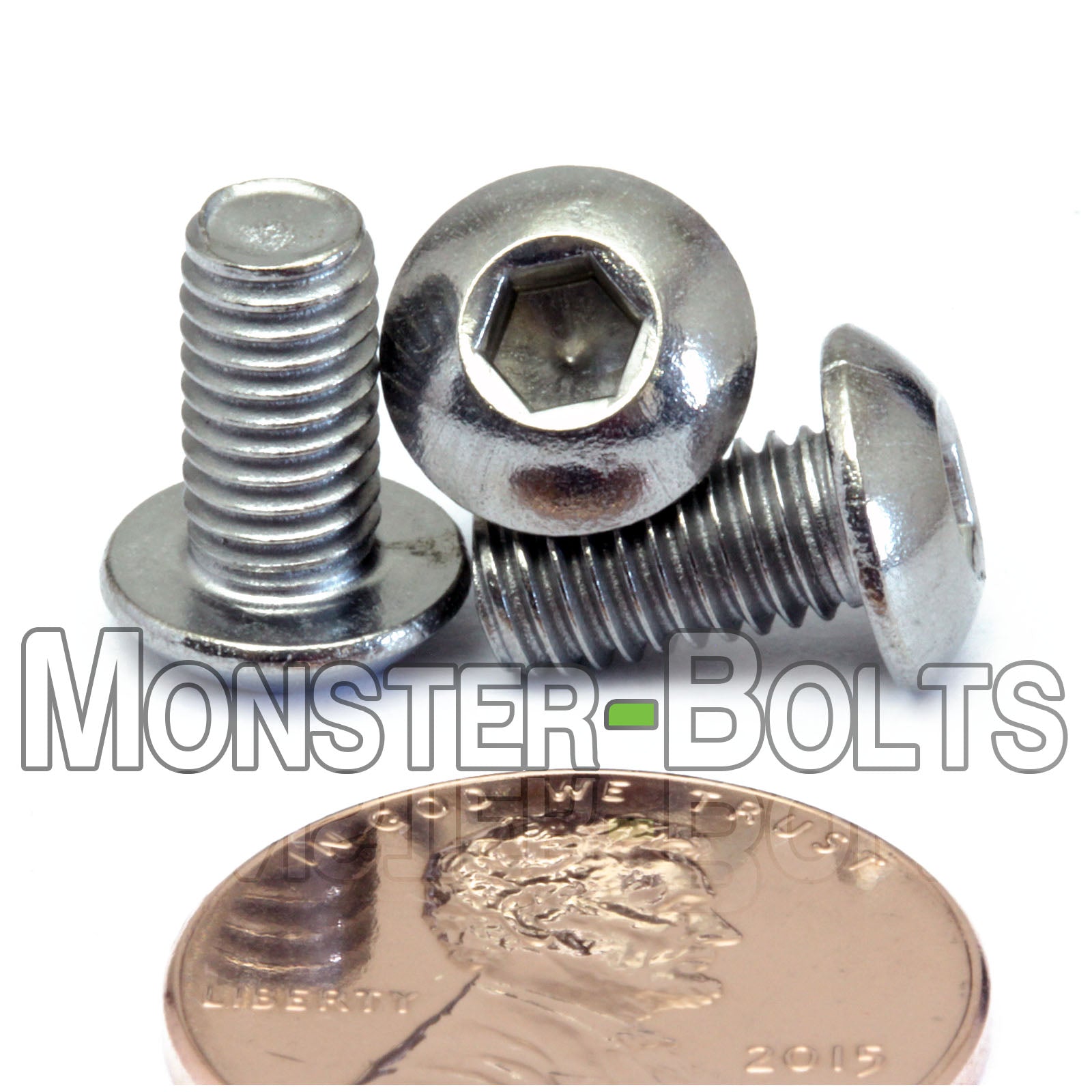 #10-32 Fine Thread Stainless Steel Button Head Socket Cap screws, 18-8 / A2