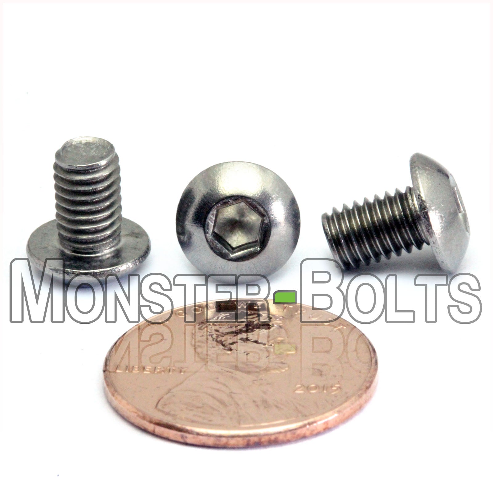 #10-32 Fine Thread Stainless Steel Button Head Socket Cap screws, 18-8 / A2