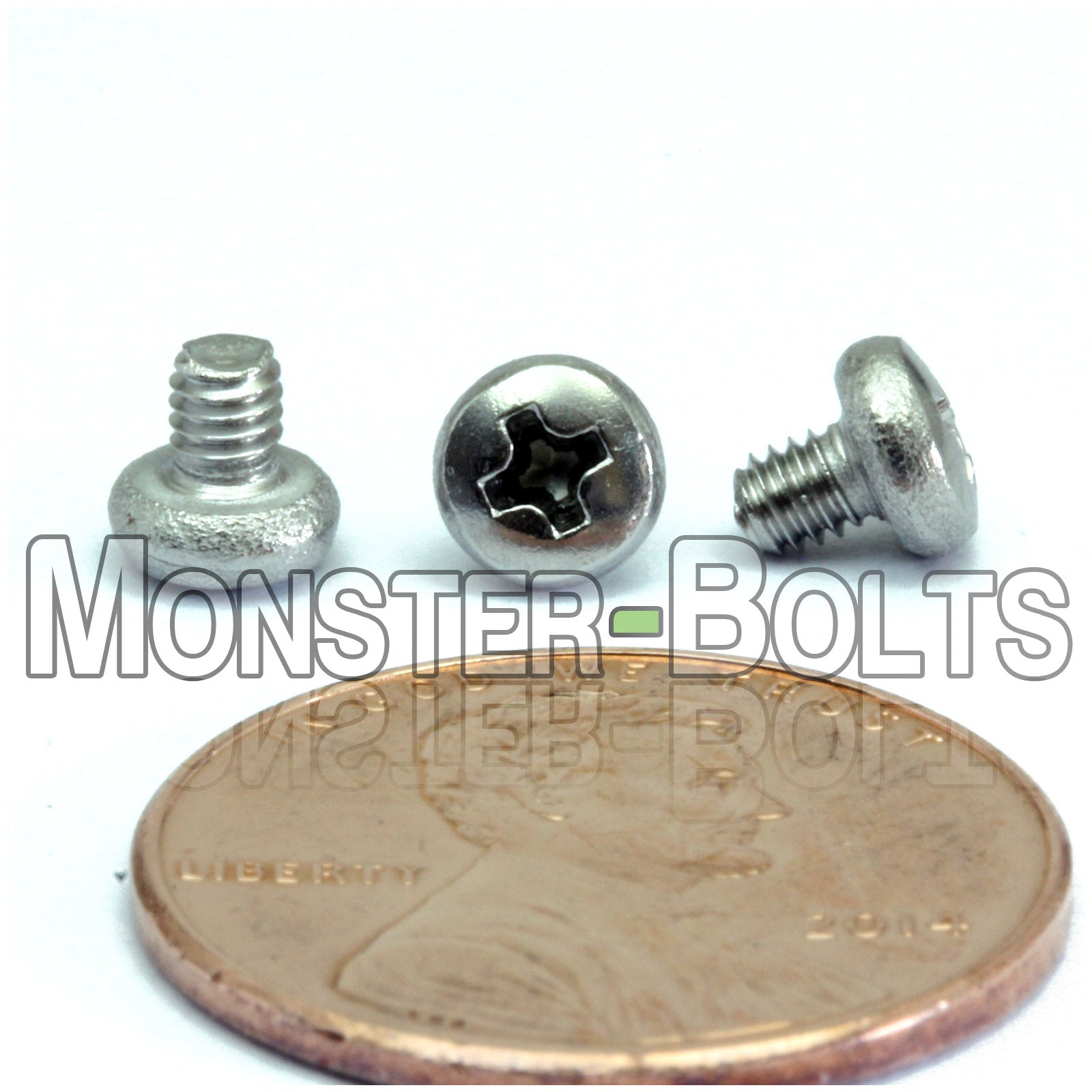 M2.5 Phillips Pan Head Machine screws, A2 Stainless Steel DIN 7985A Coarse Thread