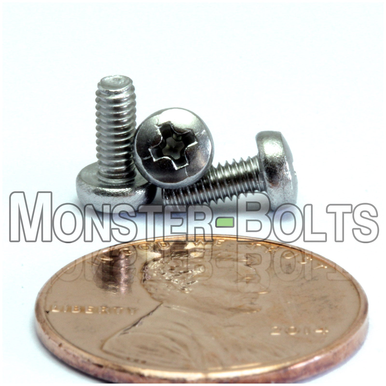 M2.5 Phillips Pan Head Machine screws, A2 Stainless Steel DIN 7985A Coarse Thread