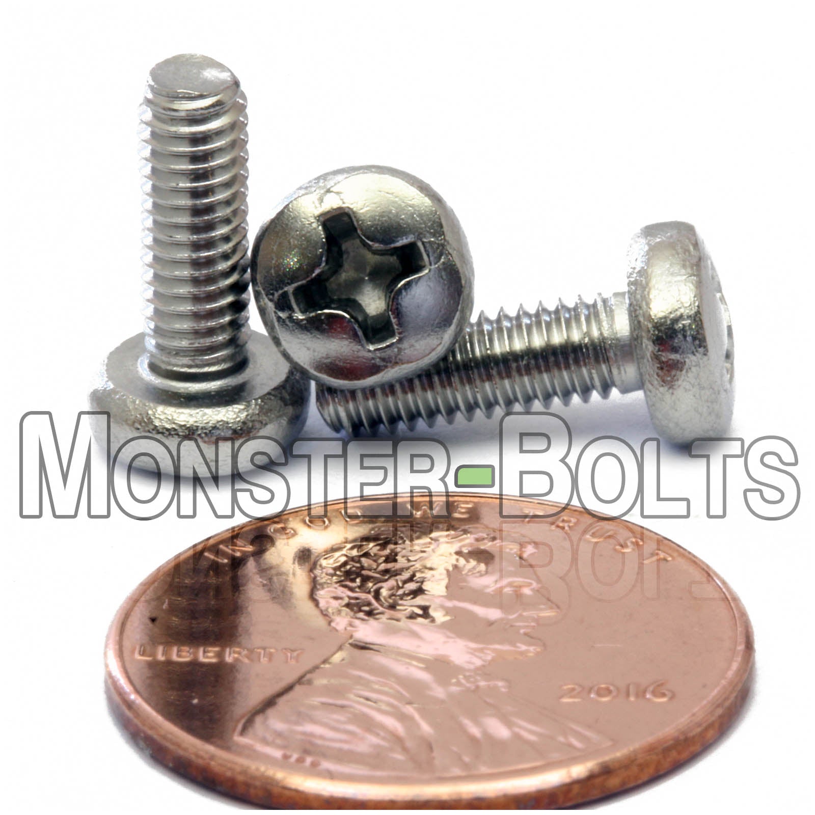 M3.5 Phillips Pan Head Machine screws, A2 Stainless Steel DIN 7985A Coarse Thread