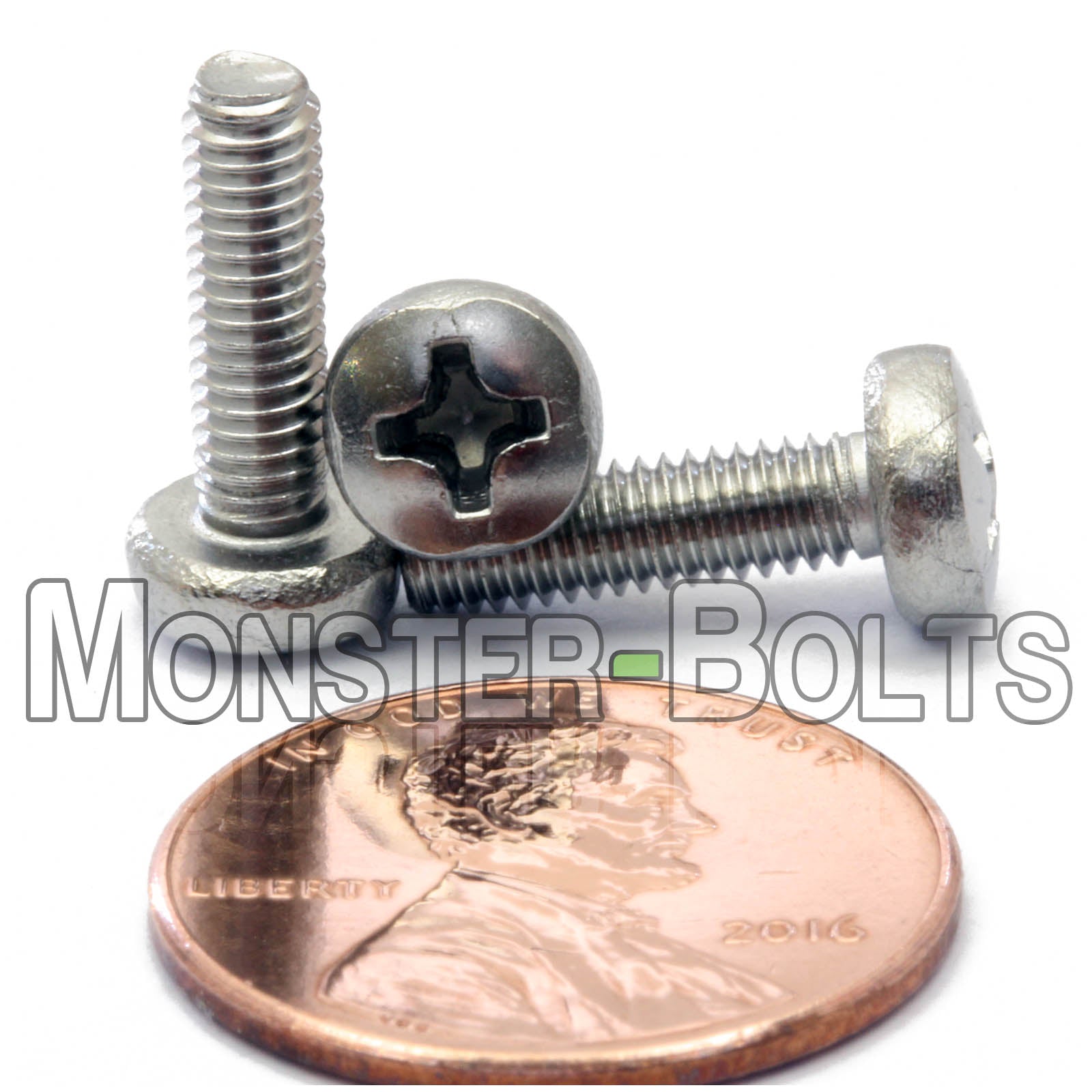 M3.5 Phillips Pan Head Machine screws, A2 Stainless Steel DIN 7985A Coarse Thread